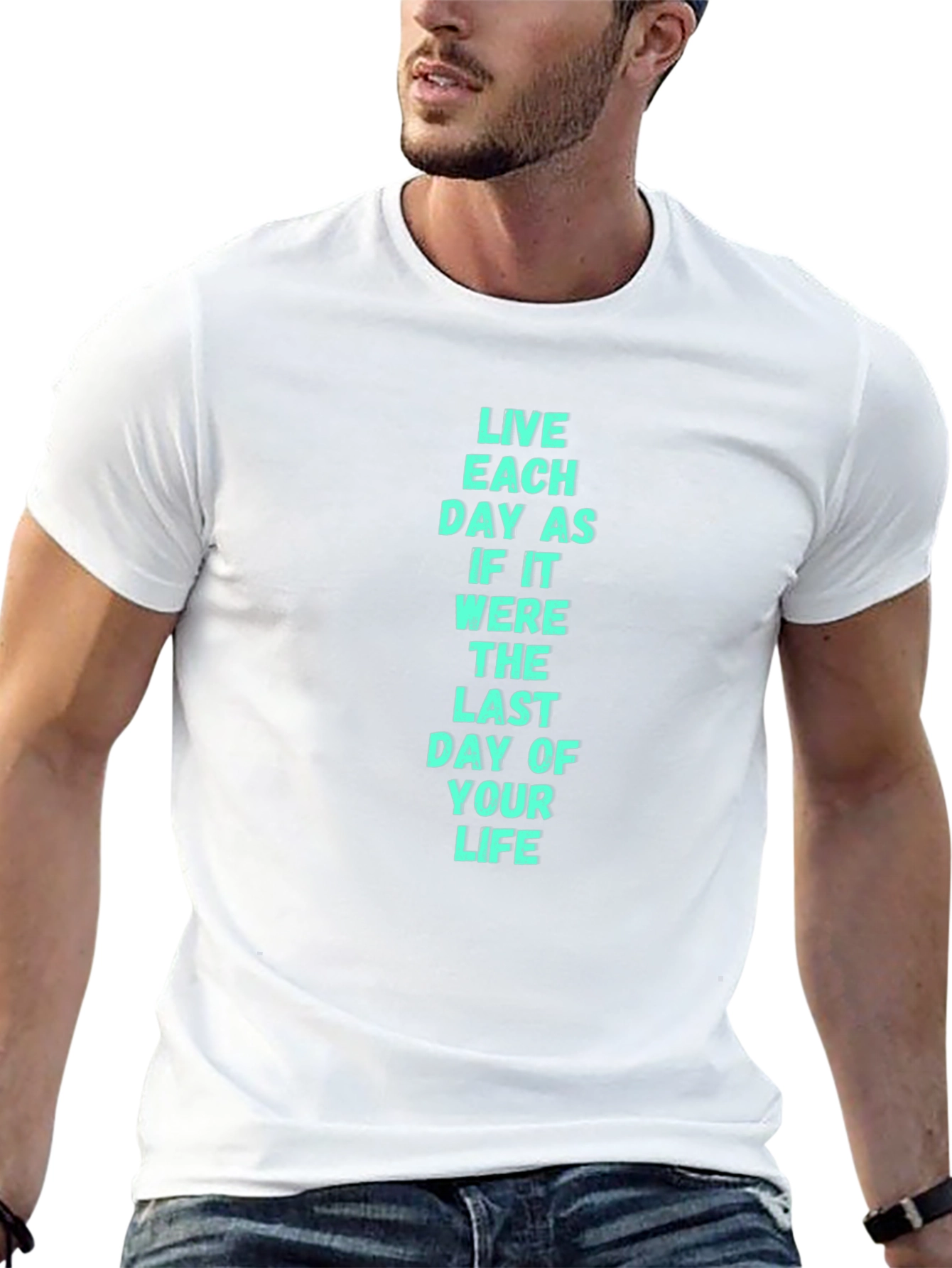 Live Each Day Motivational Black T-Shirt