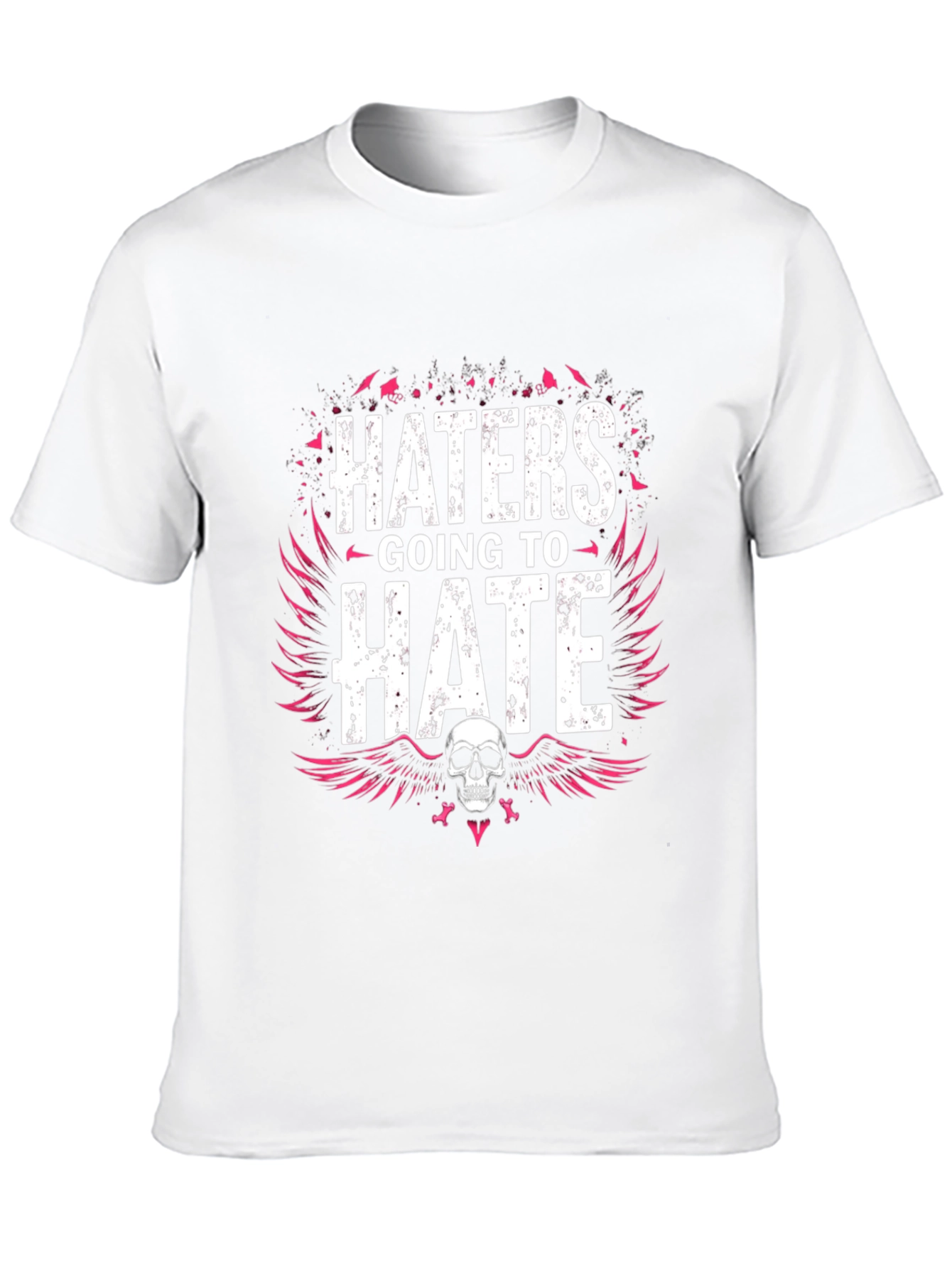 Haters Going to Hate Graphic Tee - Skull Design