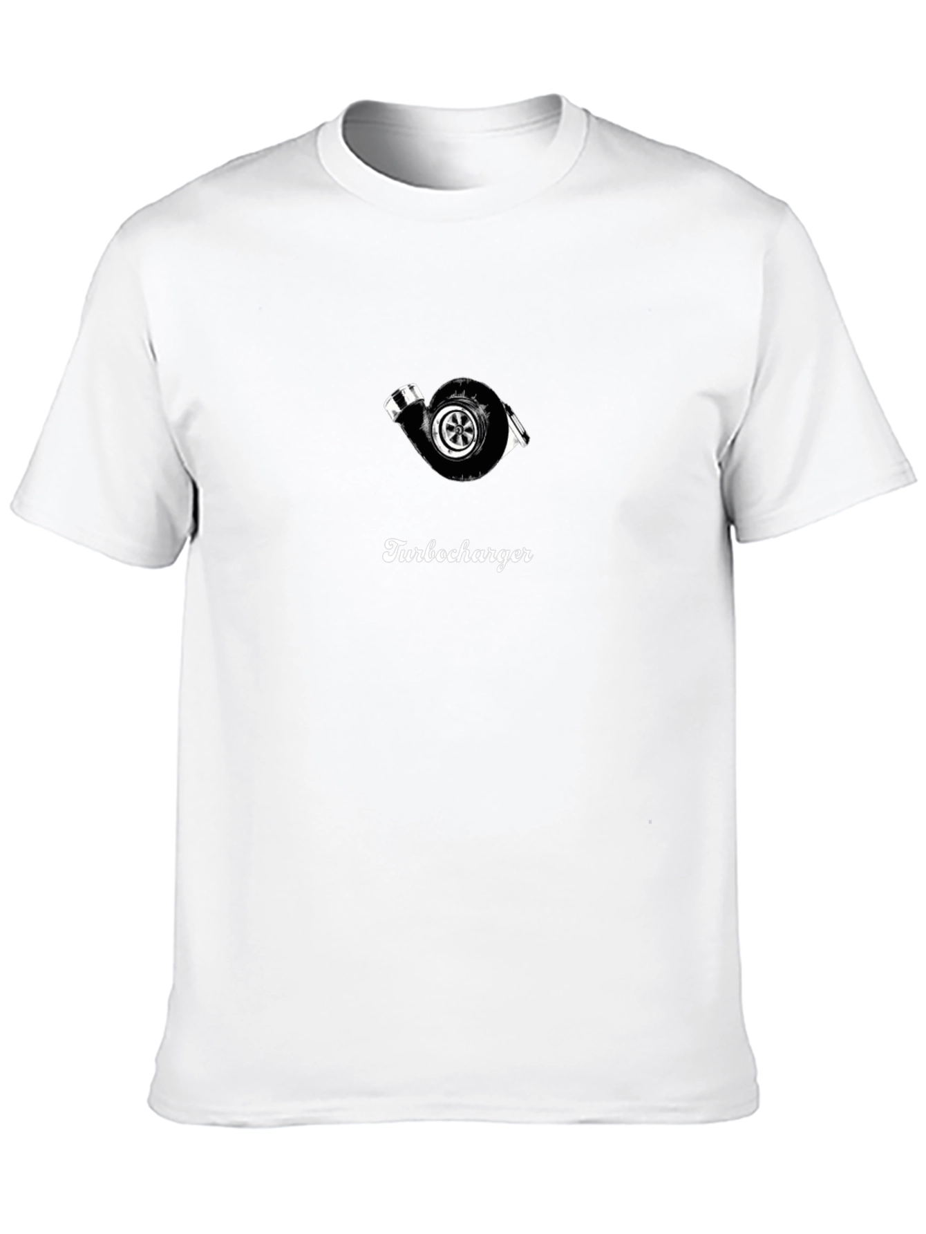 Turbocharger T-Shirt - Black Cotton Graphic Tee