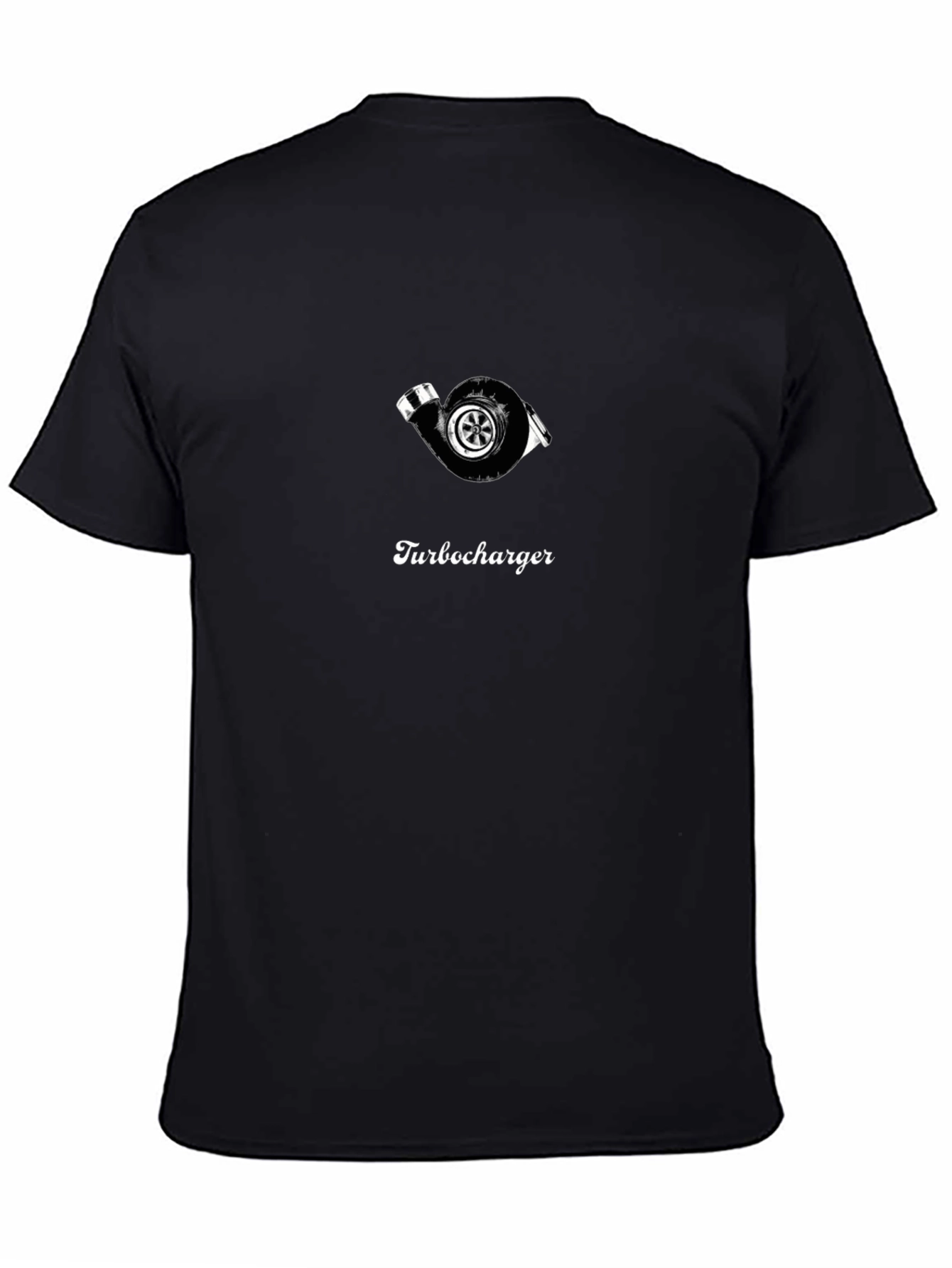 Turbocharger T-Shirt - Black Cotton Graphic Tee
