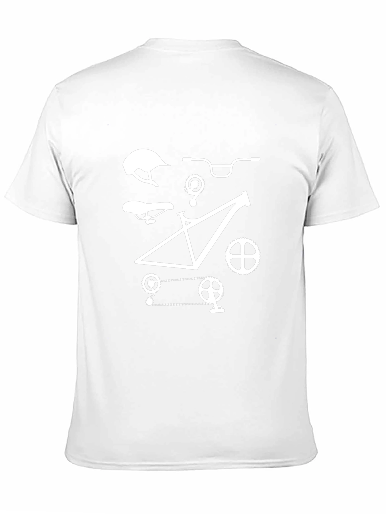 Mountain Bike Parts Graphic Tee - Black Cotton