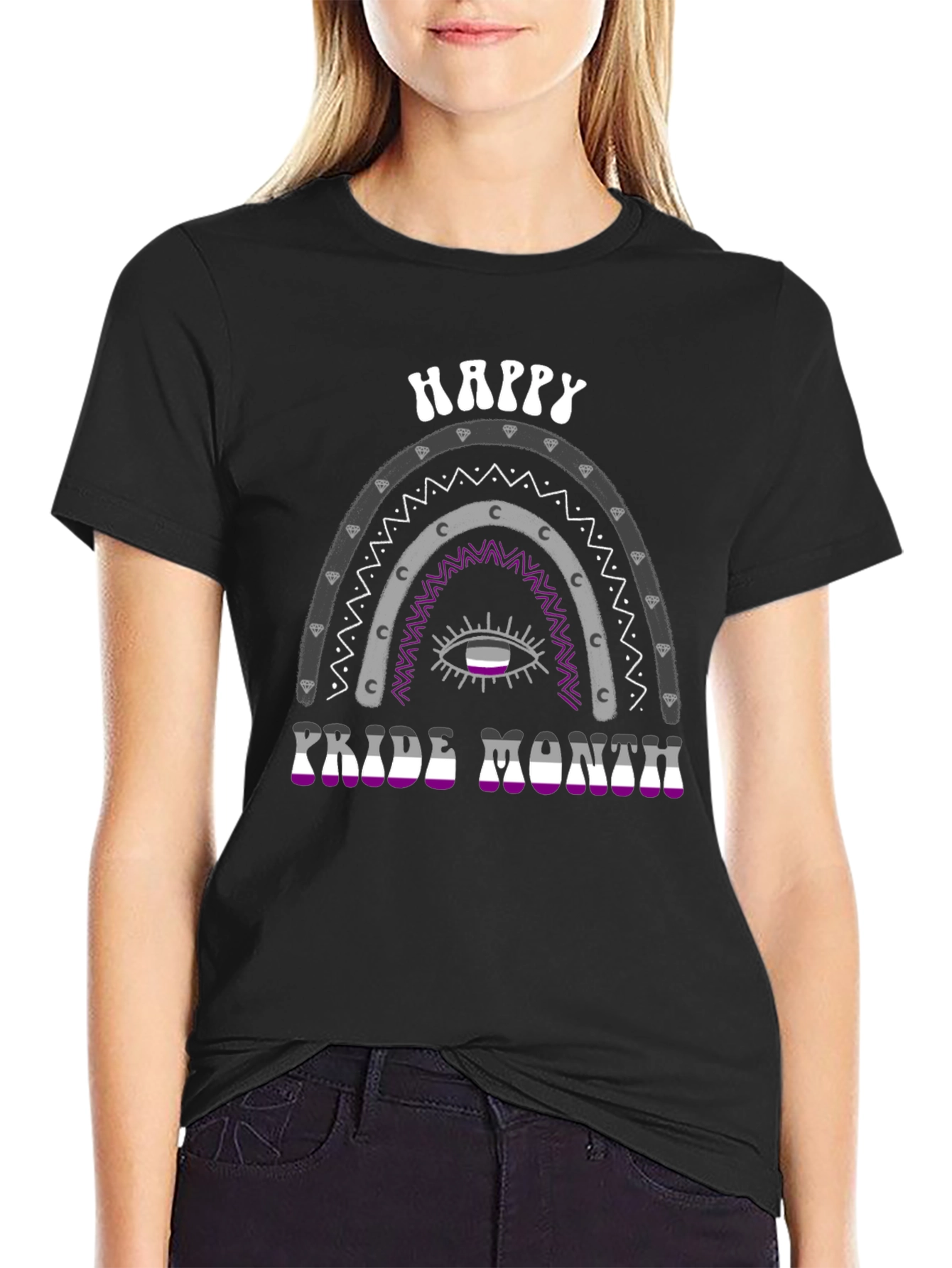 Asexual Pride Month Rainbow T-Shirt