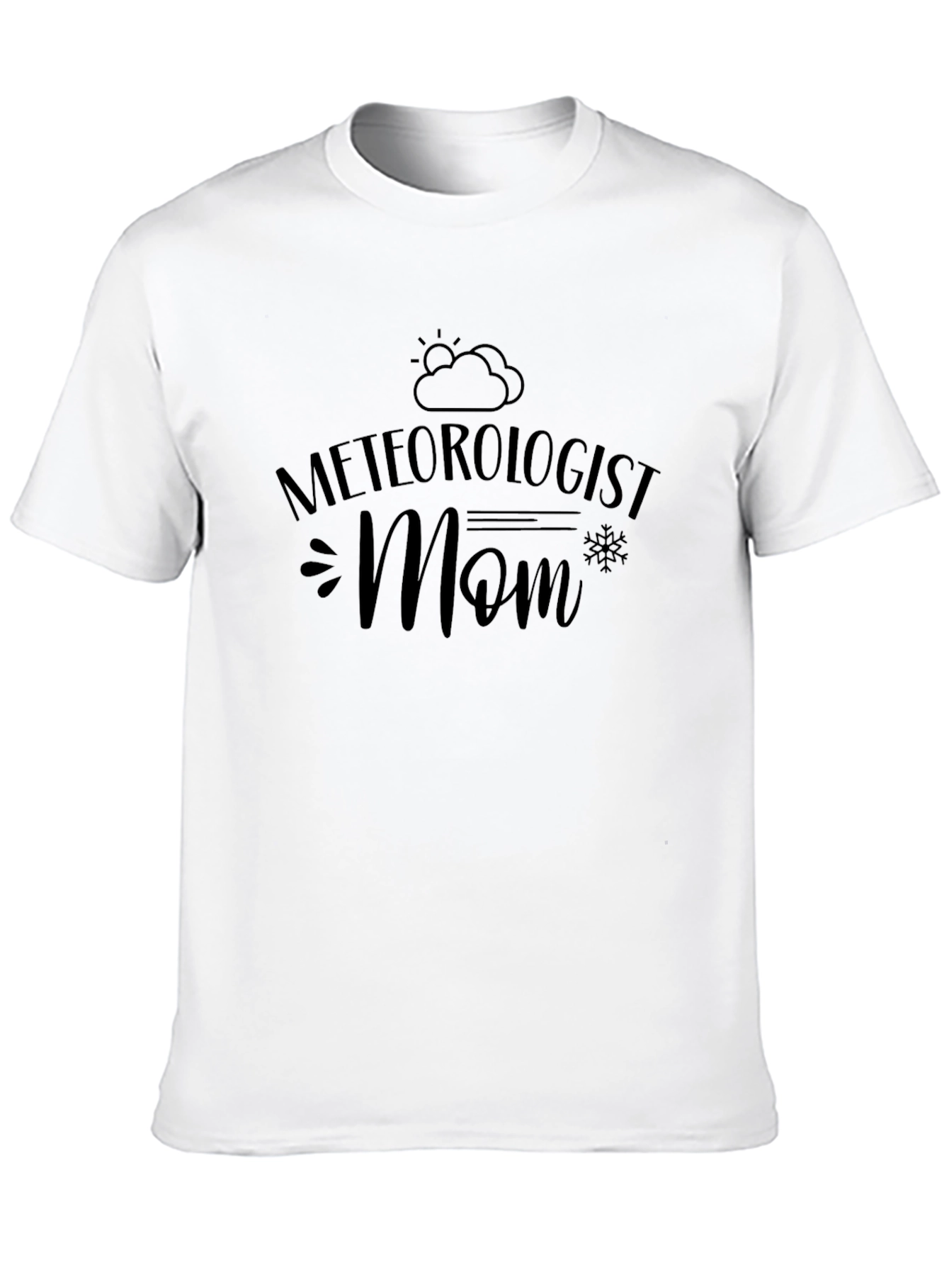 Meteorologist Mom Black Graphic T-Shirt