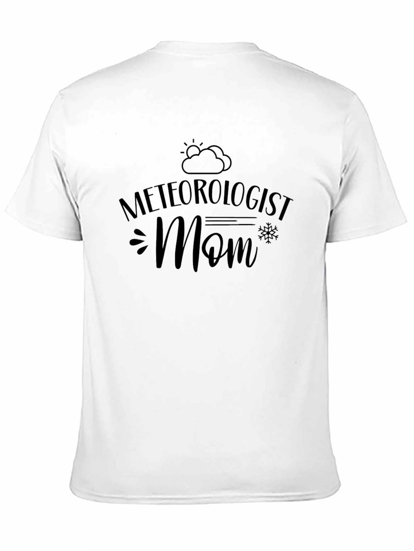 Meteorologist Mom Black Graphic T-Shirt