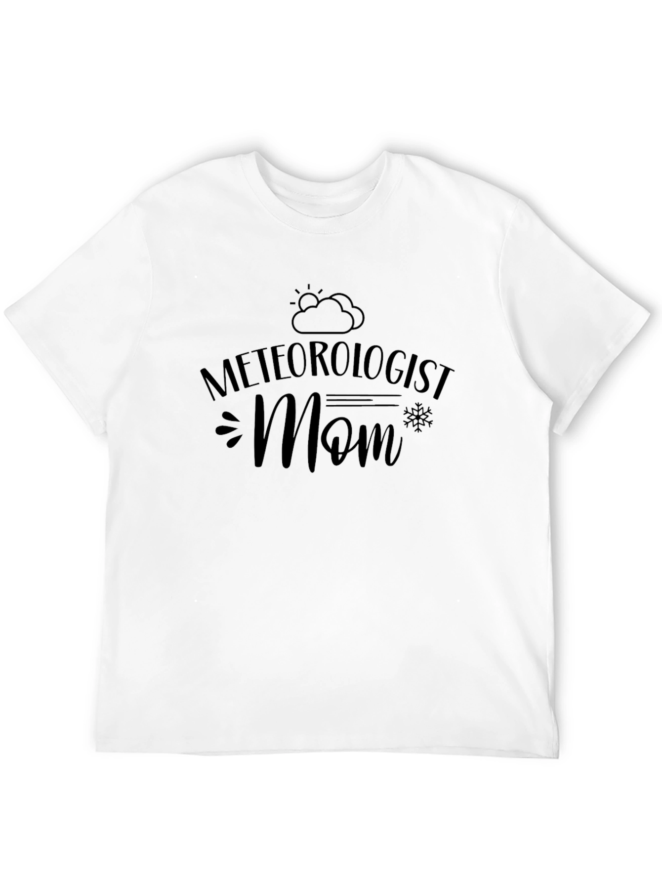 Meteorologist Mom Black Graphic T-Shirt