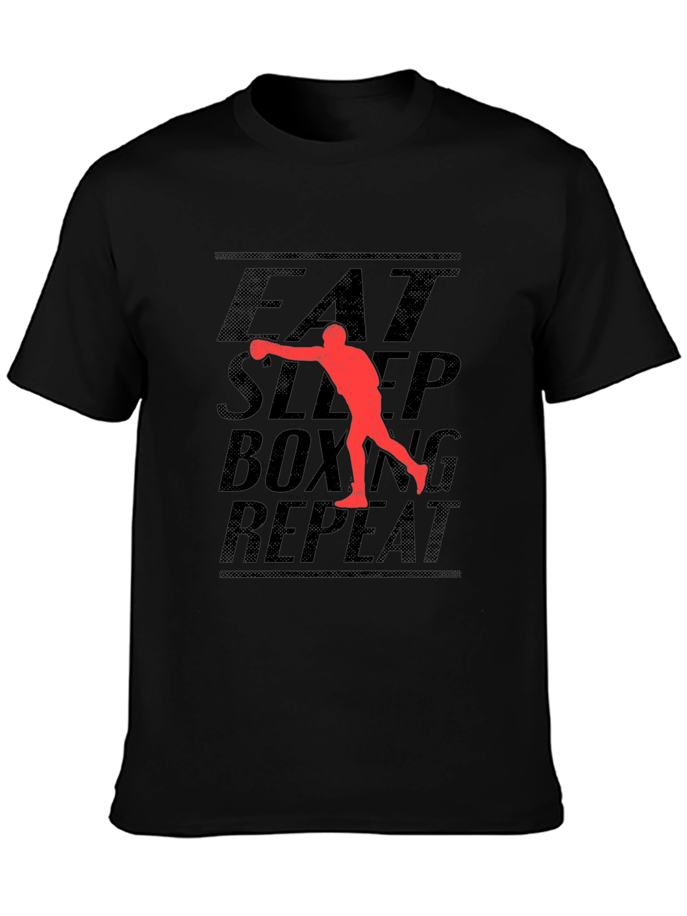 Eat Sleep Boxing Repeat Black T-Shirt