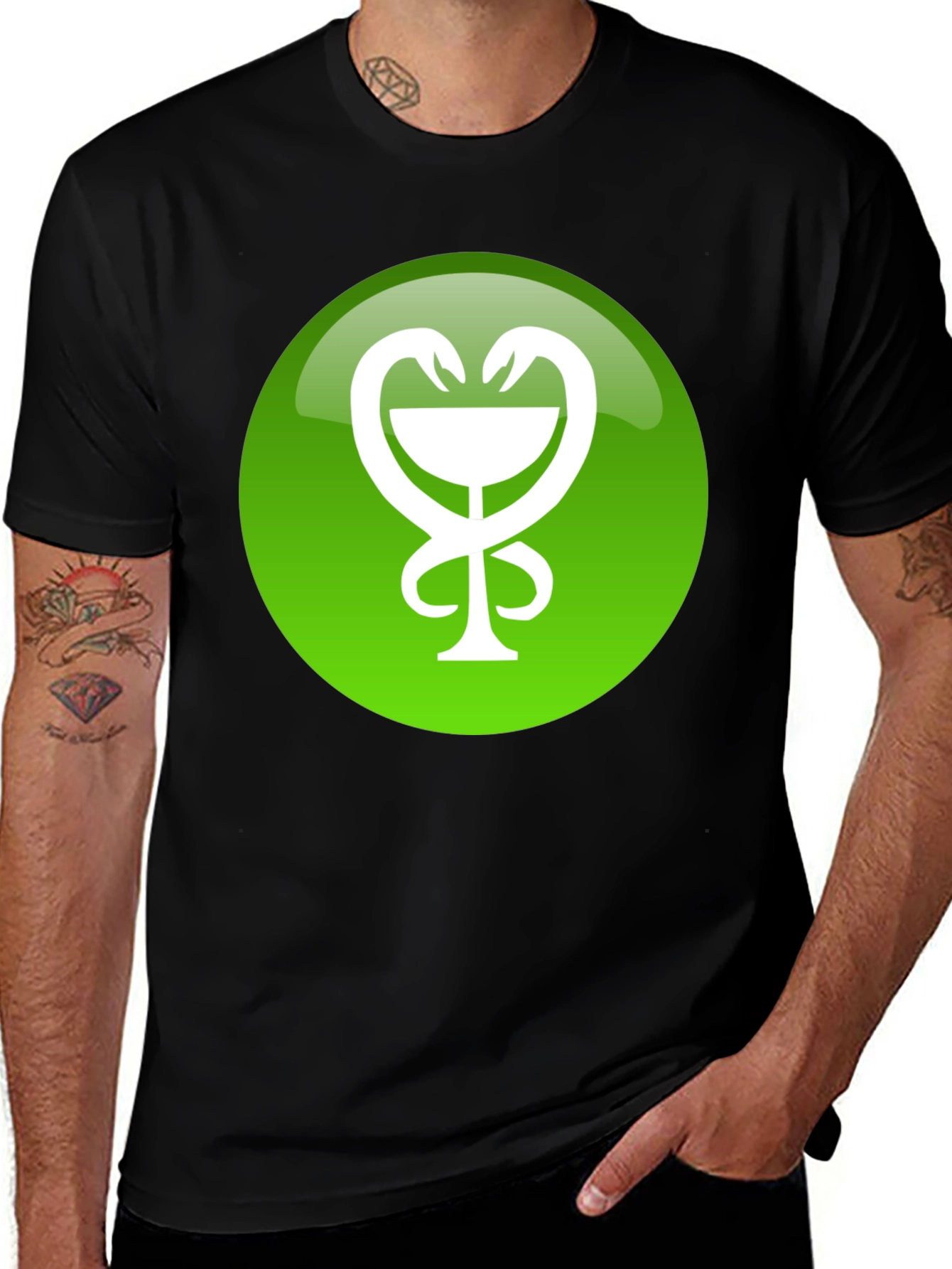 Pharmacy Symbol Graphic Tee - Green
