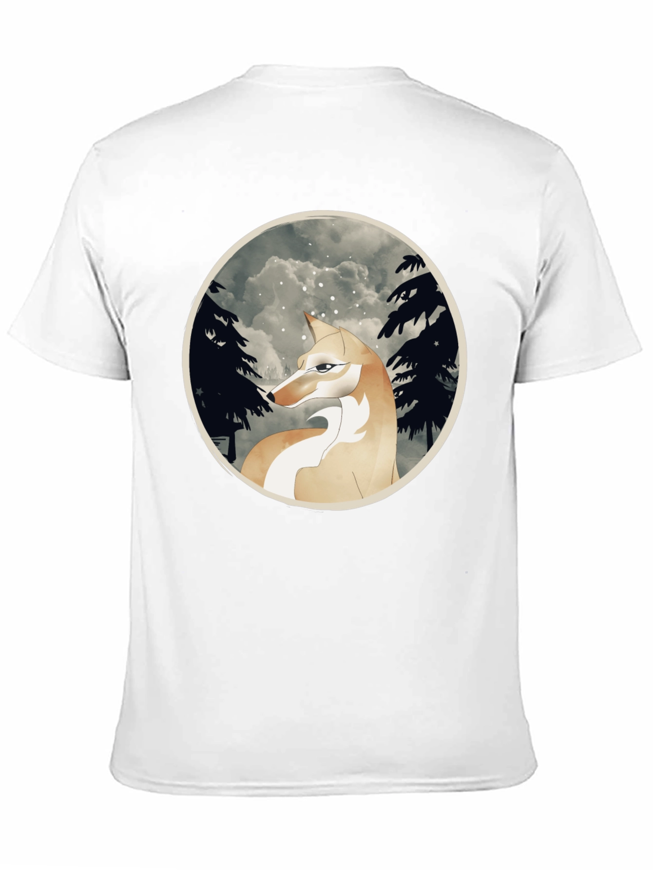 Wolf Forest Graphic T-Shirt - Black