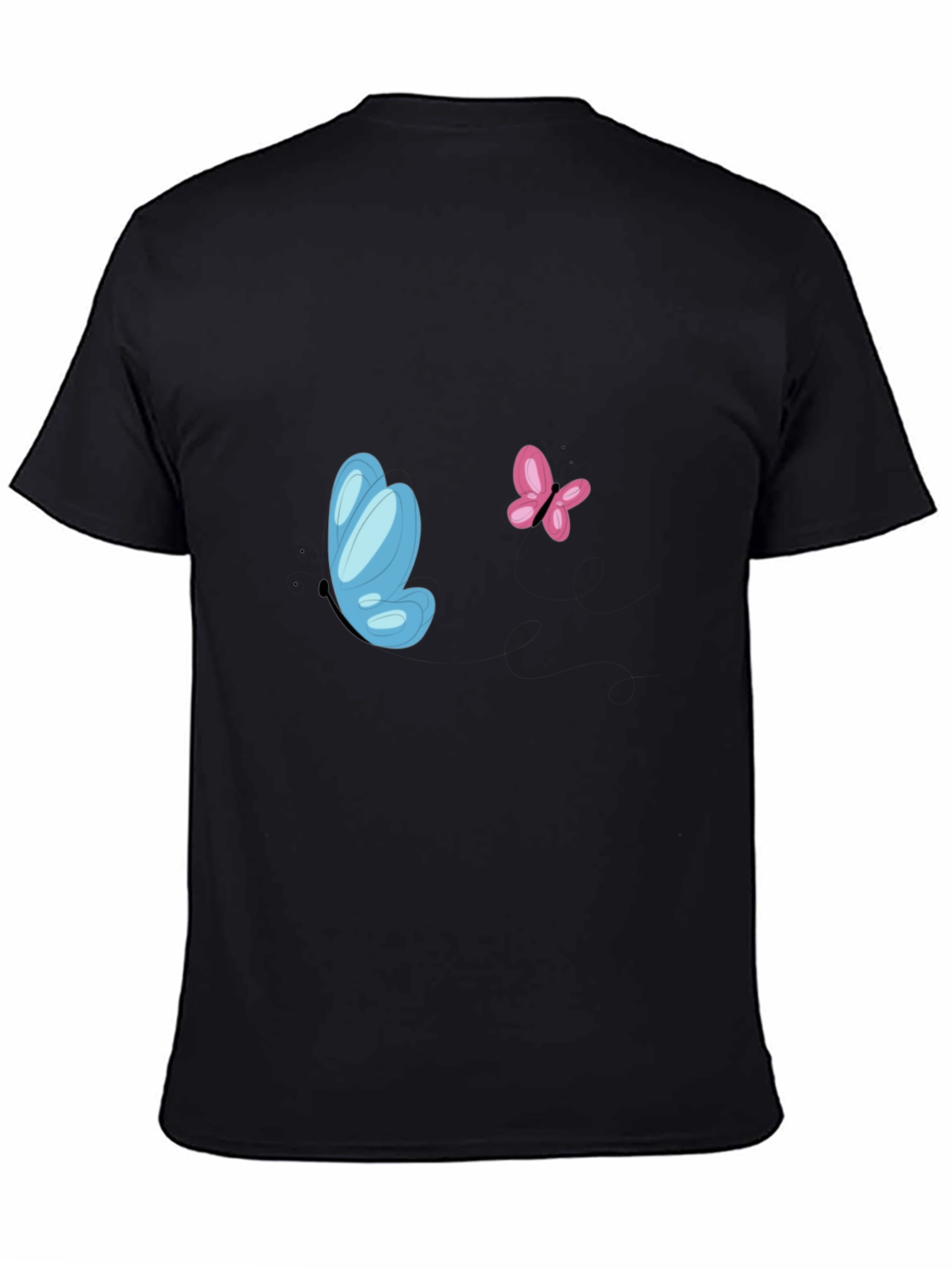 Butterfly Graphic Tee - Black Casual Shirt