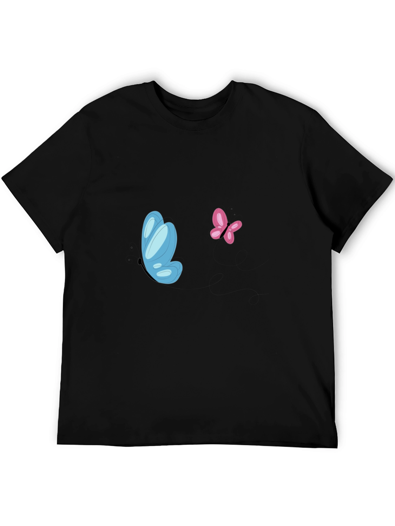 Butterfly Graphic Tee - Black Casual Shirt