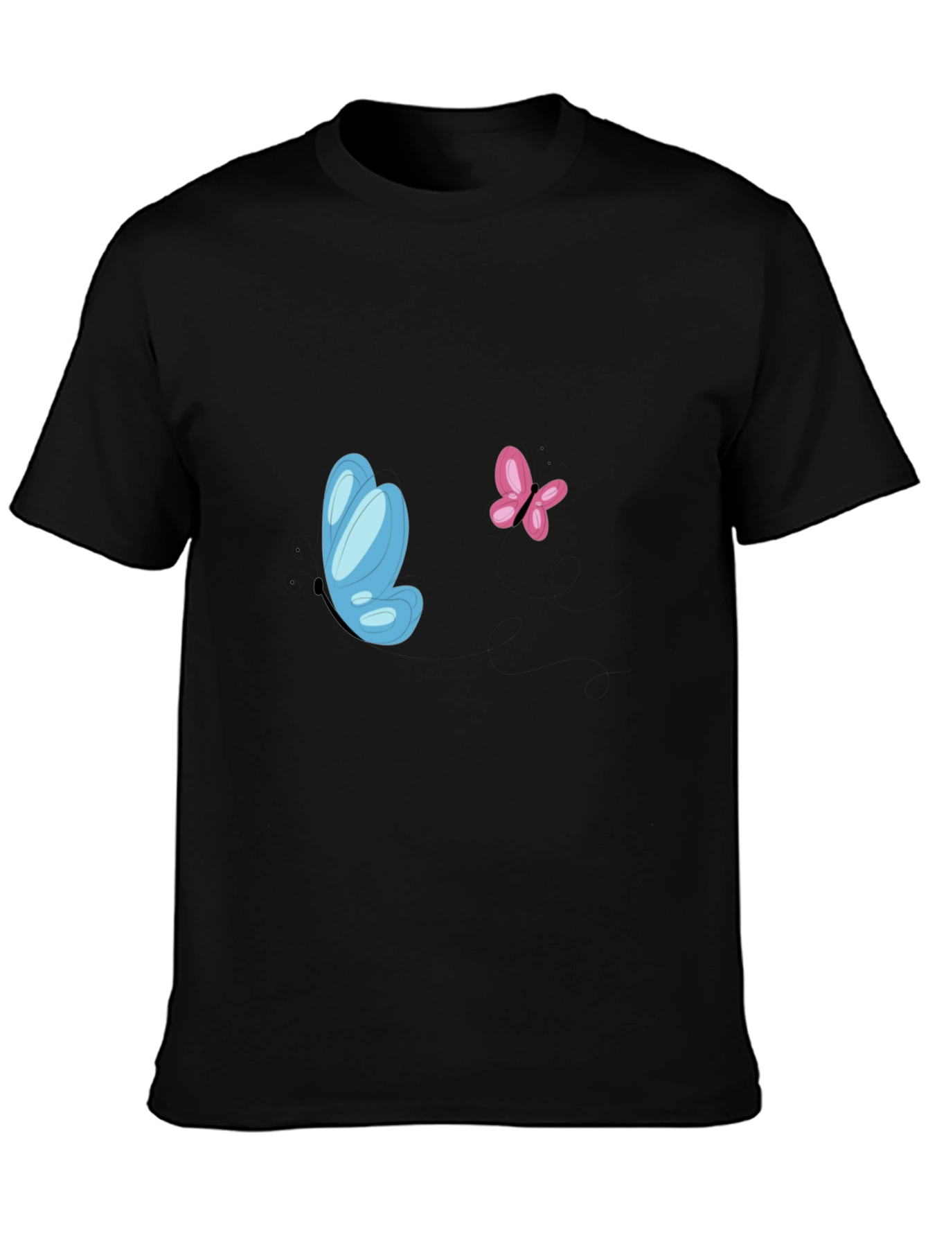 Butterfly Graphic Tee - Black Casual Shirt