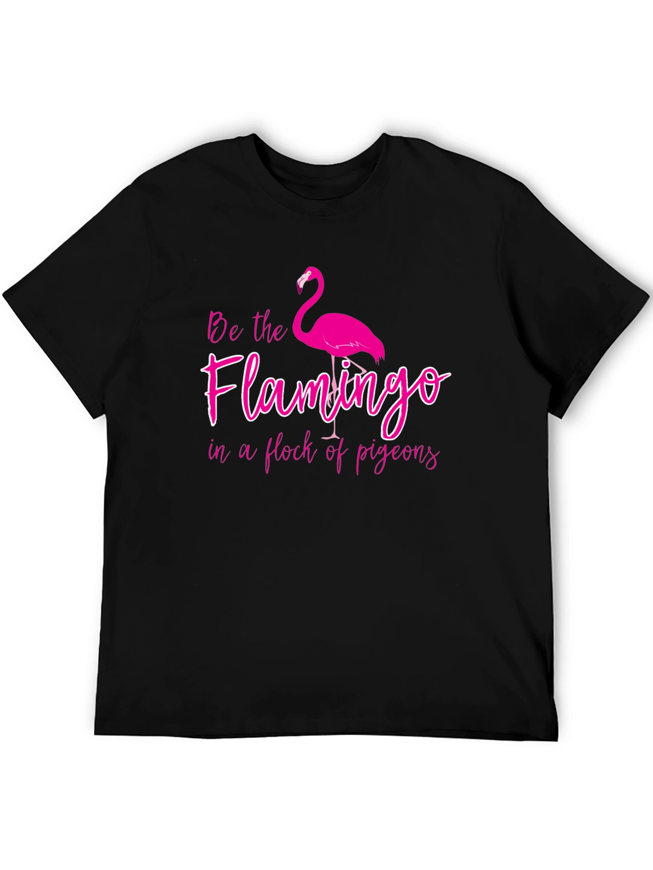 Be the Flamingo Black Graphic Tee