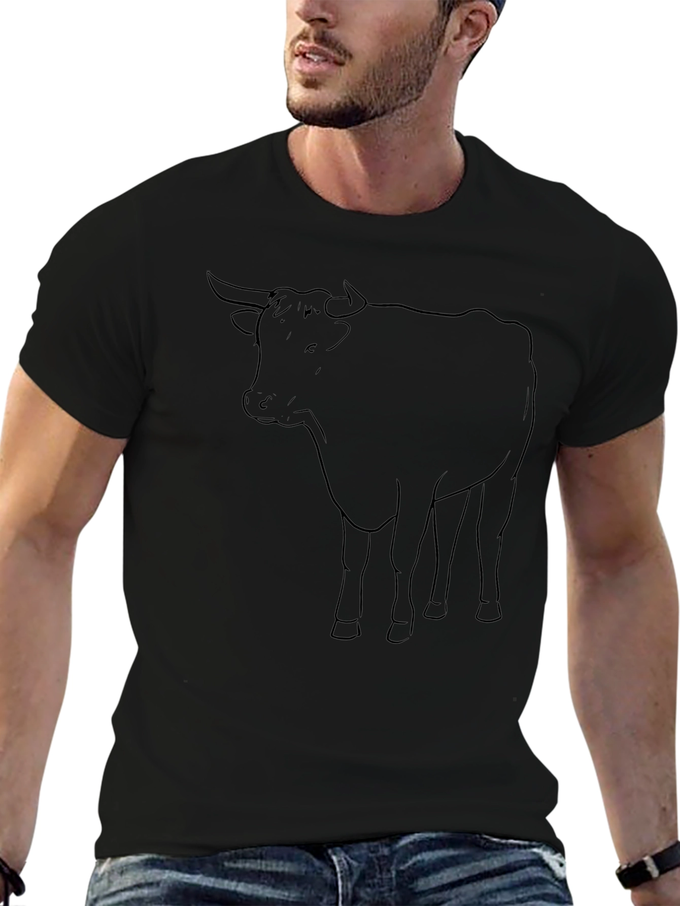 Bull Graphic Tee - Classic Black