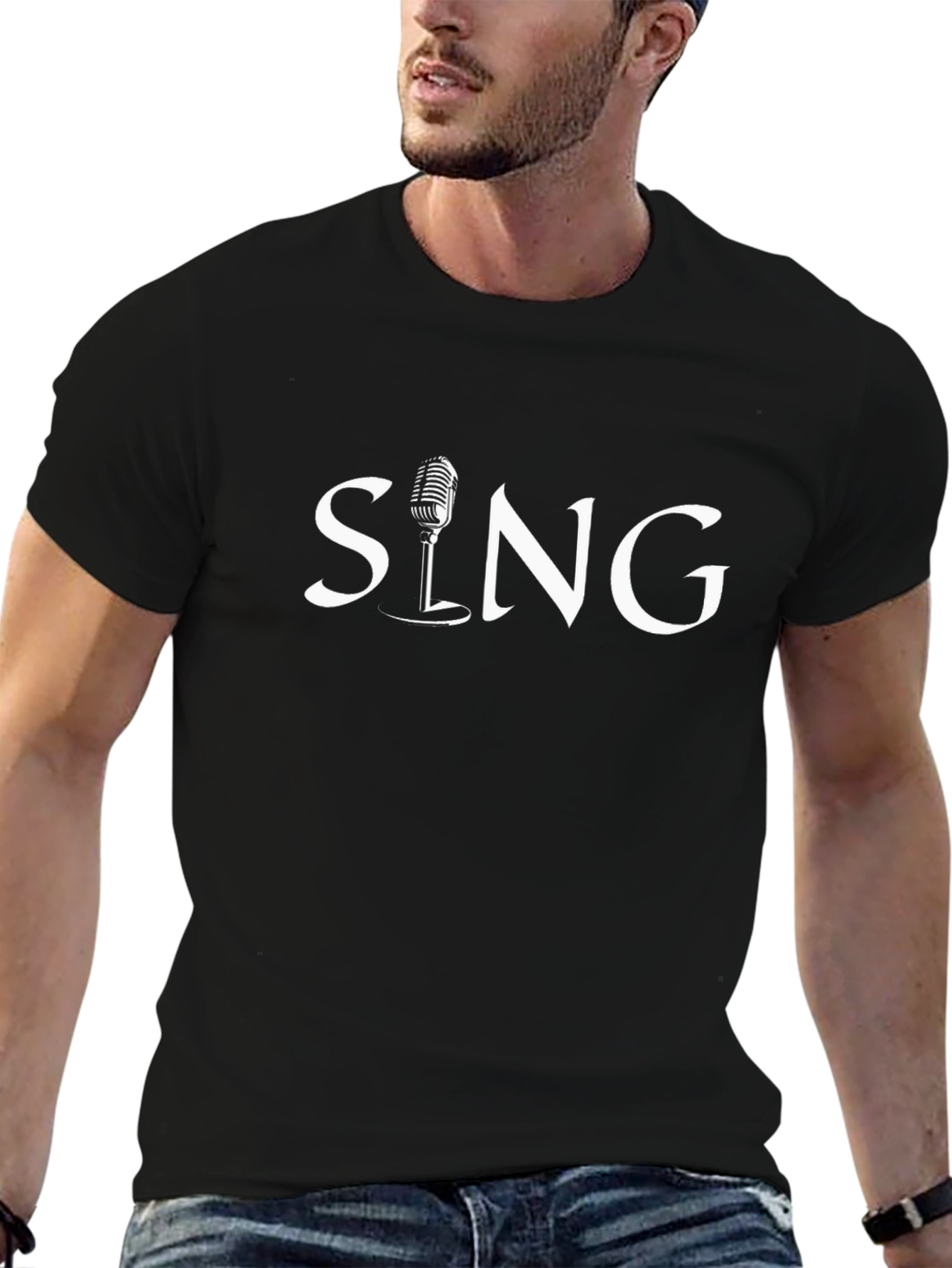 Sing Graphic Tee - Black Short Sleeve T-Shirt