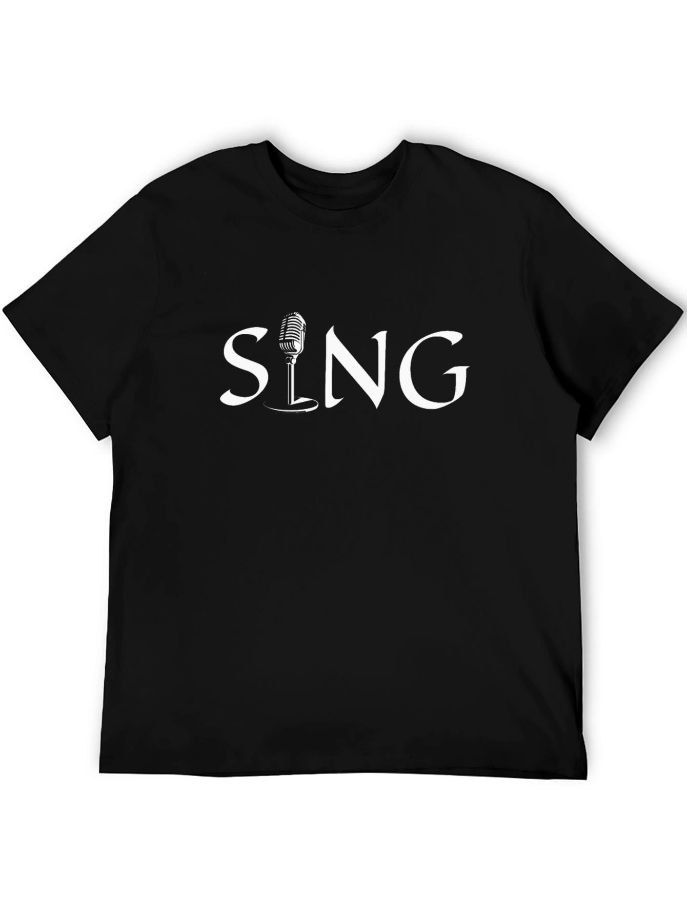 Sing Graphic Tee - Black Short Sleeve T-Shirt
