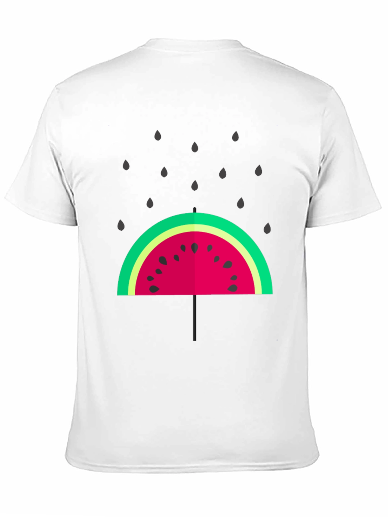 Watermelon Umbrella Graphic Tee - Stylish Summer Shirt