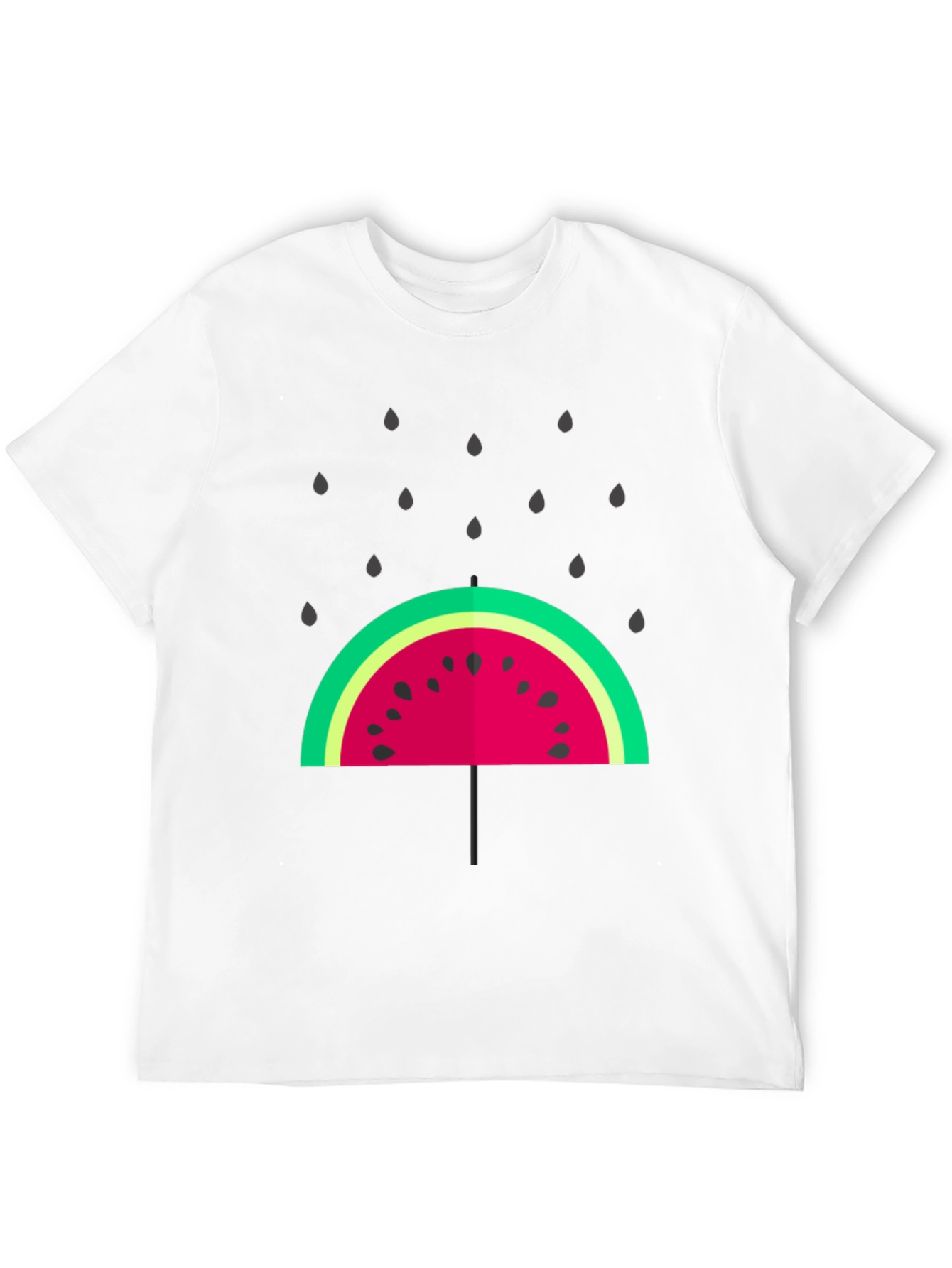 Watermelon Umbrella Graphic Tee - Stylish Summer Shirt