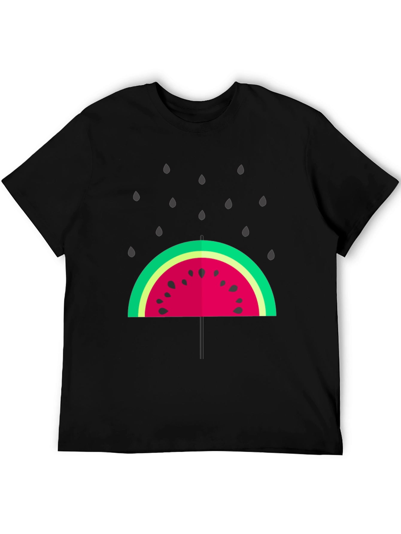 Watermelon Umbrella Graphic Tee - Stylish Summer Shirt