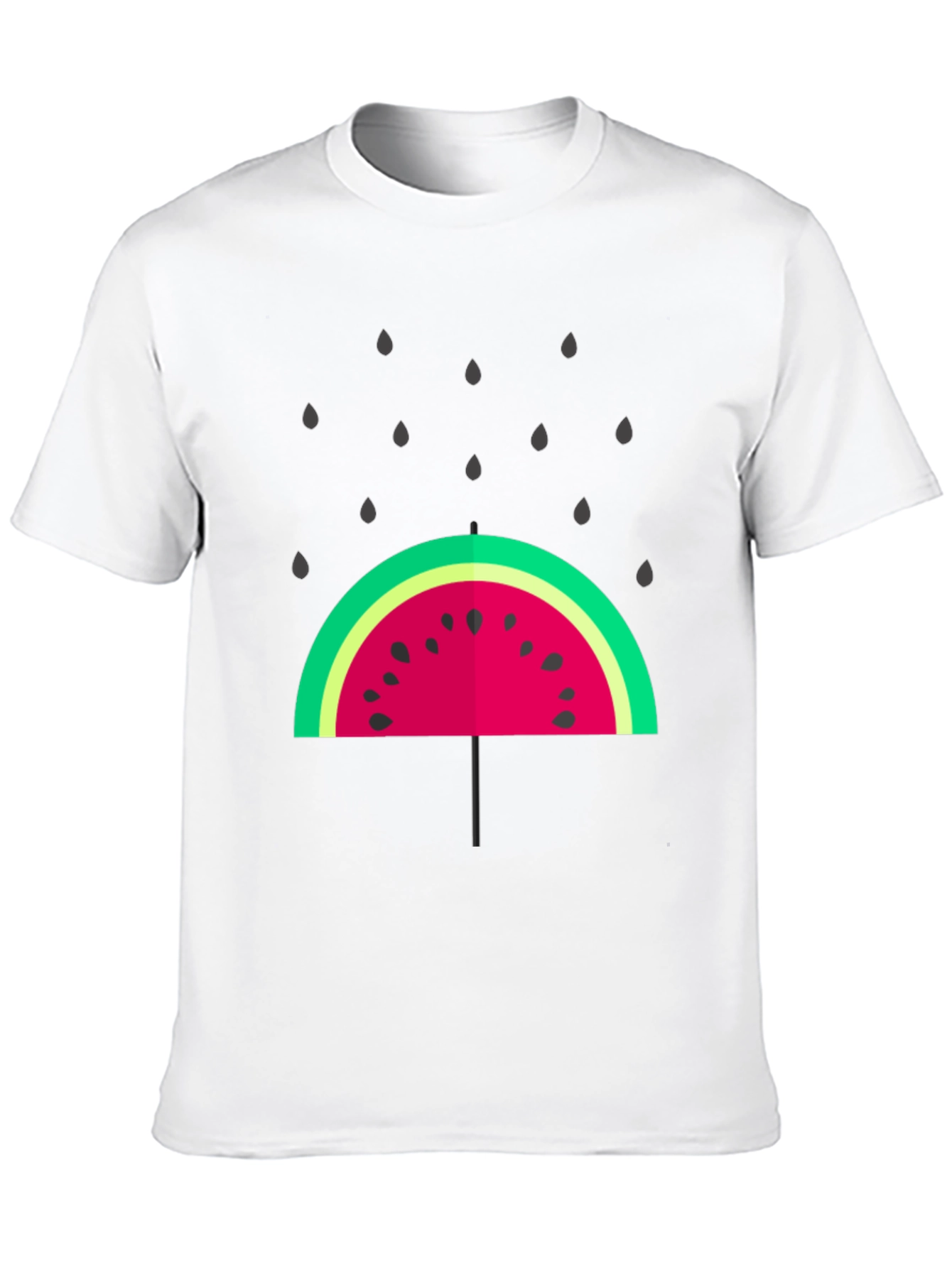 Watermelon Umbrella Graphic Tee - Stylish Summer Shirt