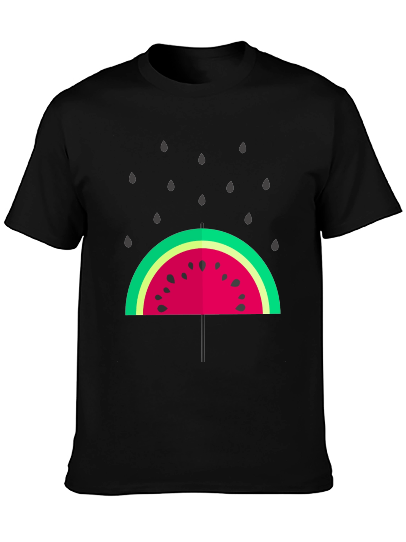 Watermelon Umbrella Graphic Tee - Stylish Summer Shirt