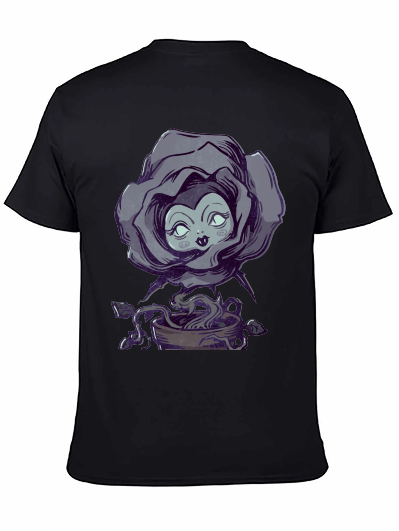 Whimsical Rose Witch Graphic Tee