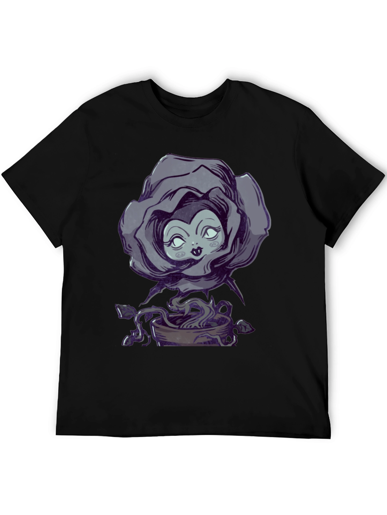 Whimsical Rose Witch Graphic Tee