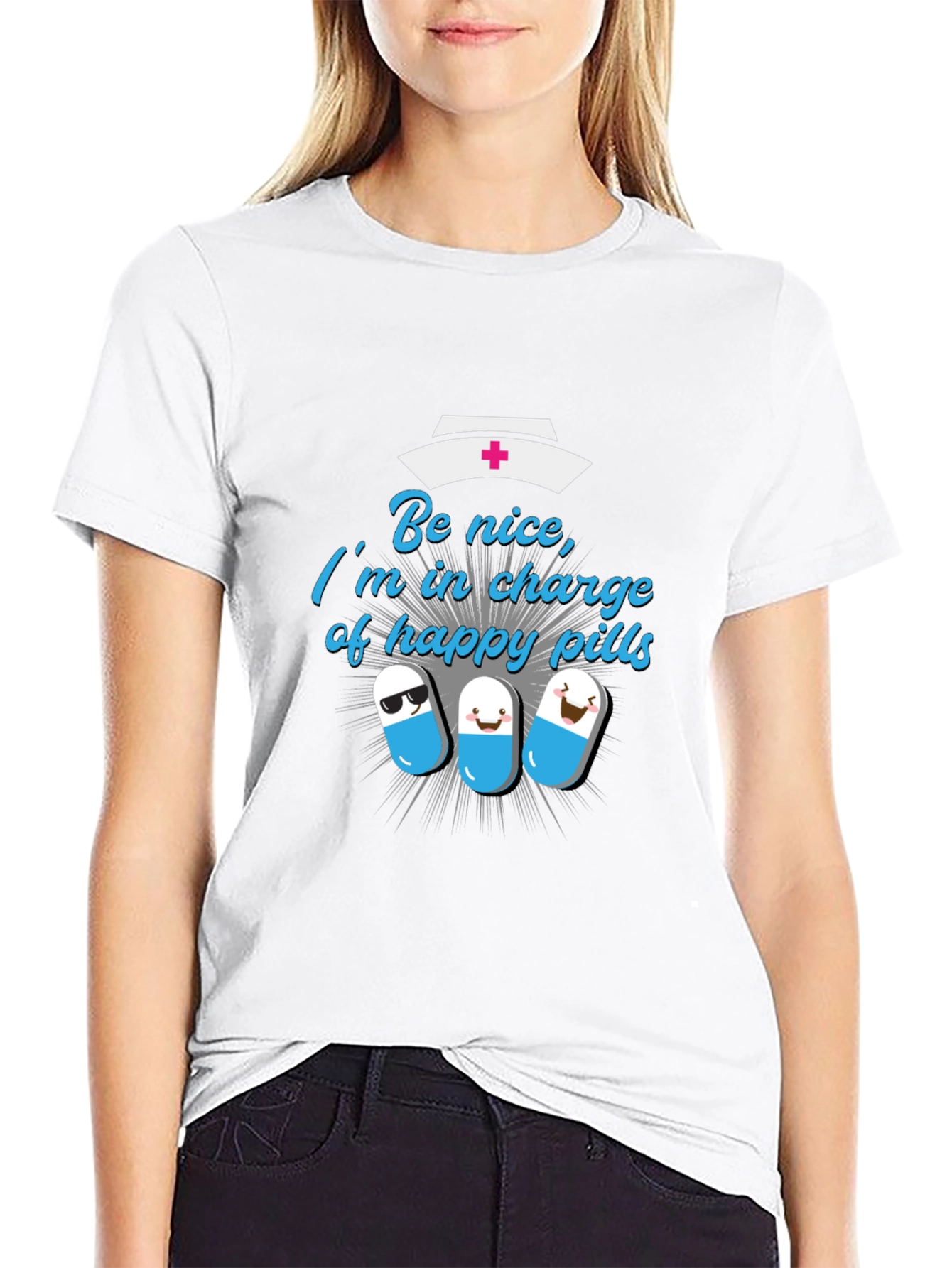 Be Nice Happy Pills Graphic T-Shirt
