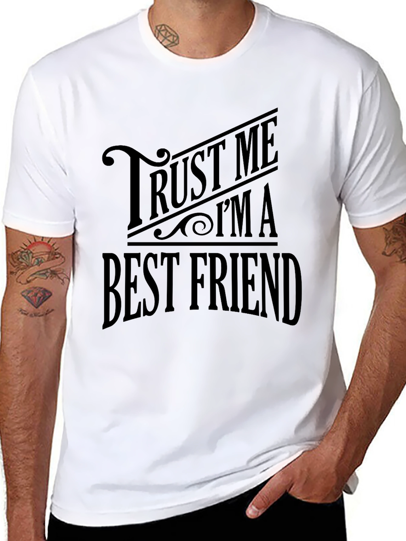 Trust Me Im A Best Friend Black T-Shirt