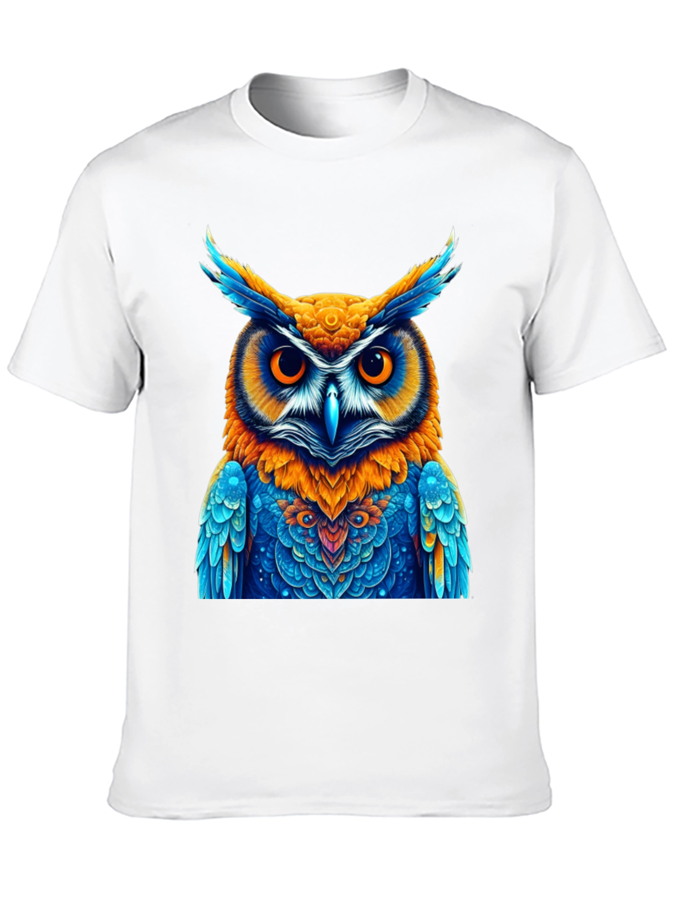 Vibrant Owl Graphic Tee - Unique Artistic Design