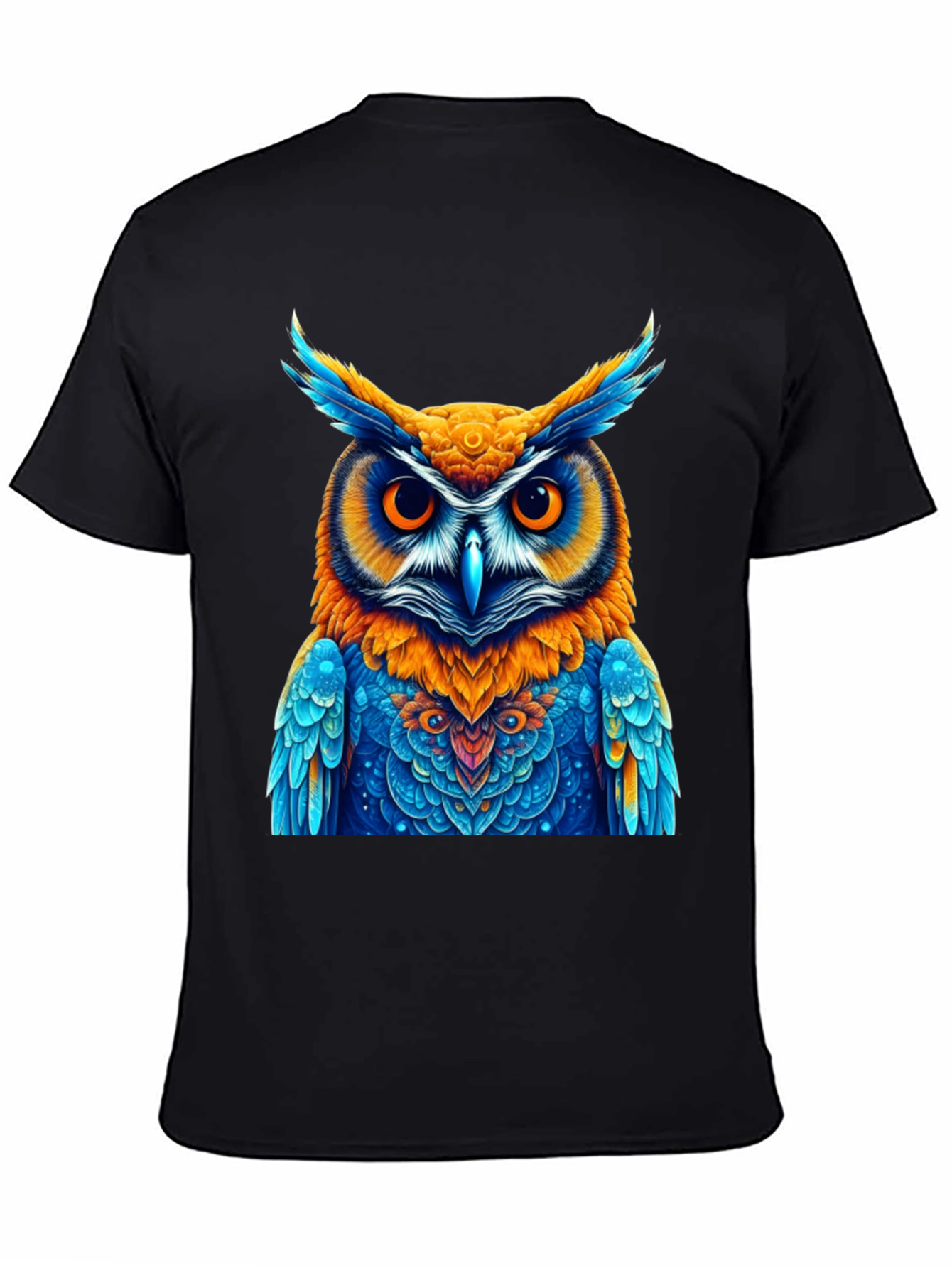 Vibrant Owl Graphic Tee - Unique Artistic Design