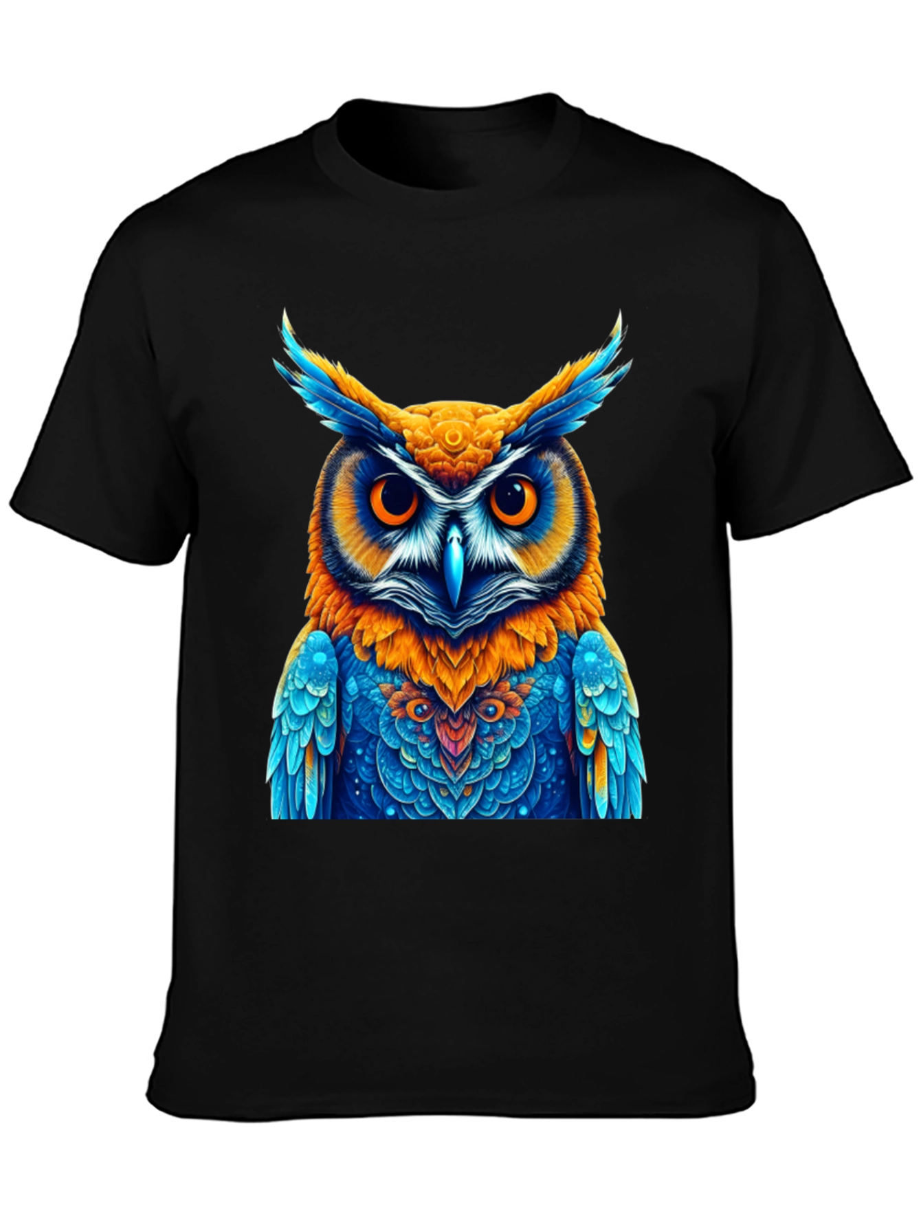Vibrant Owl Graphic Tee - Unique Artistic Design