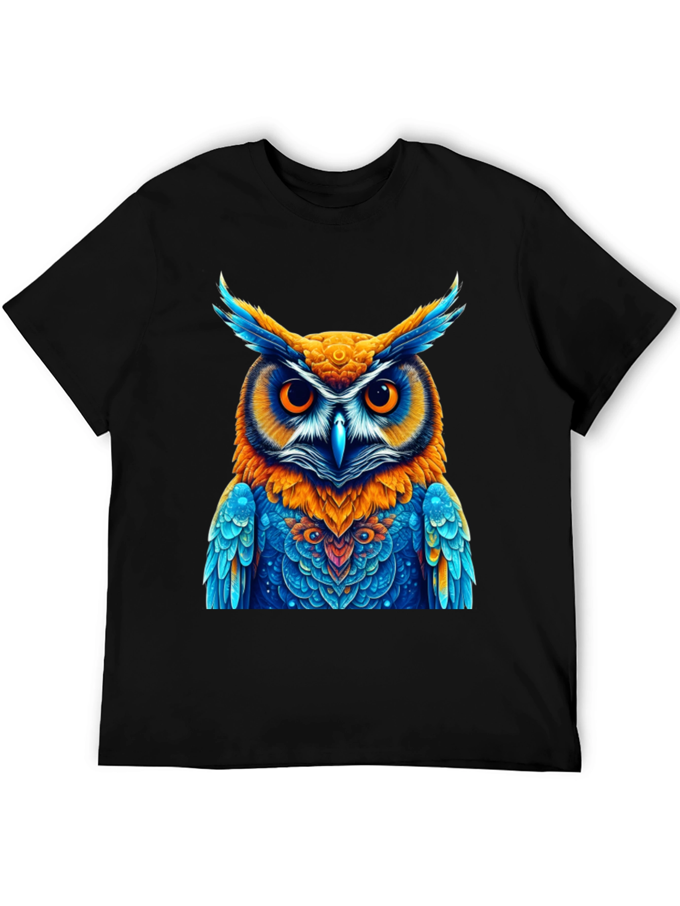 Vibrant Owl Graphic Tee - Unique Artistic Design