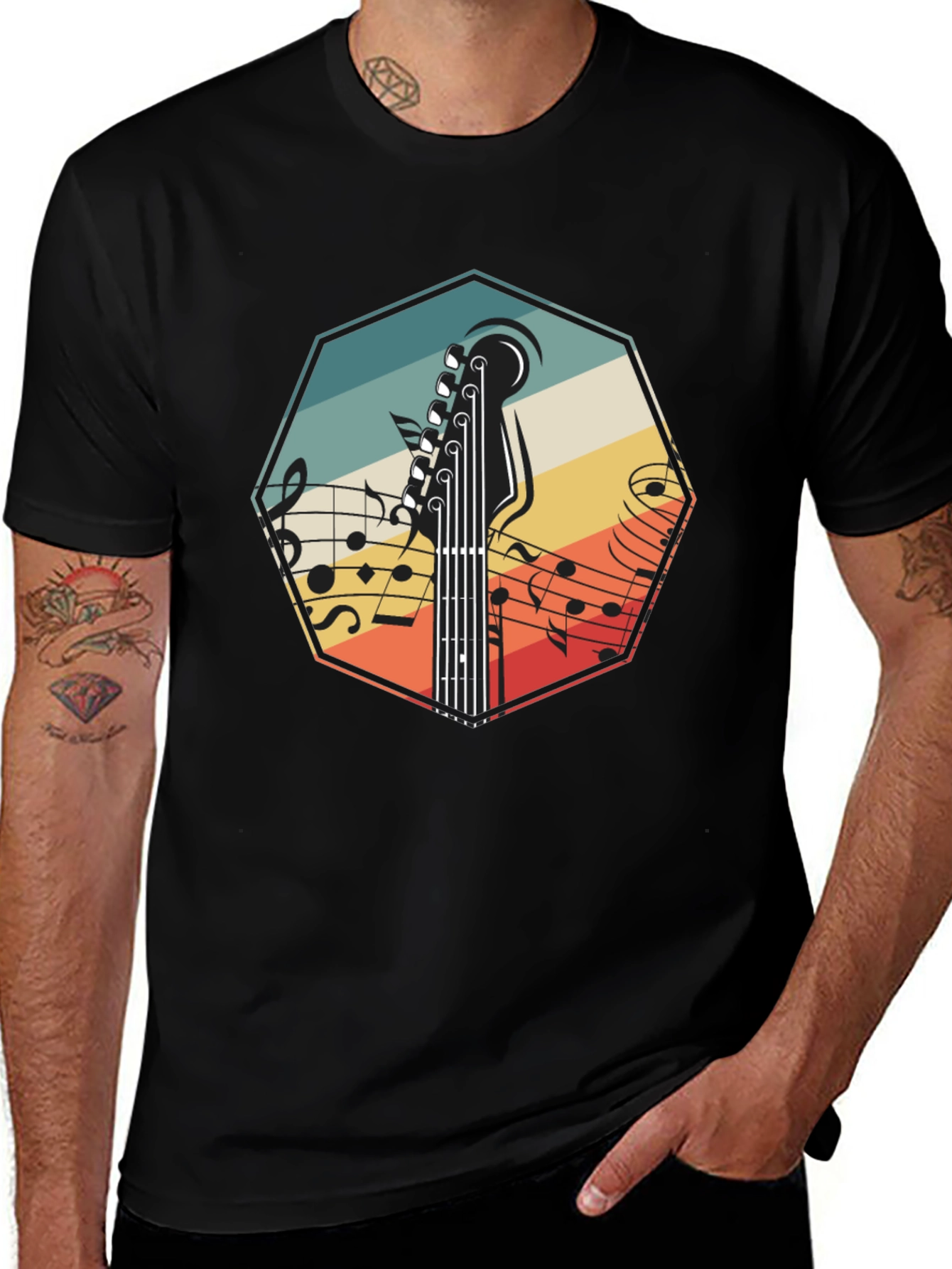 Retro Guitar Music T-Shirt