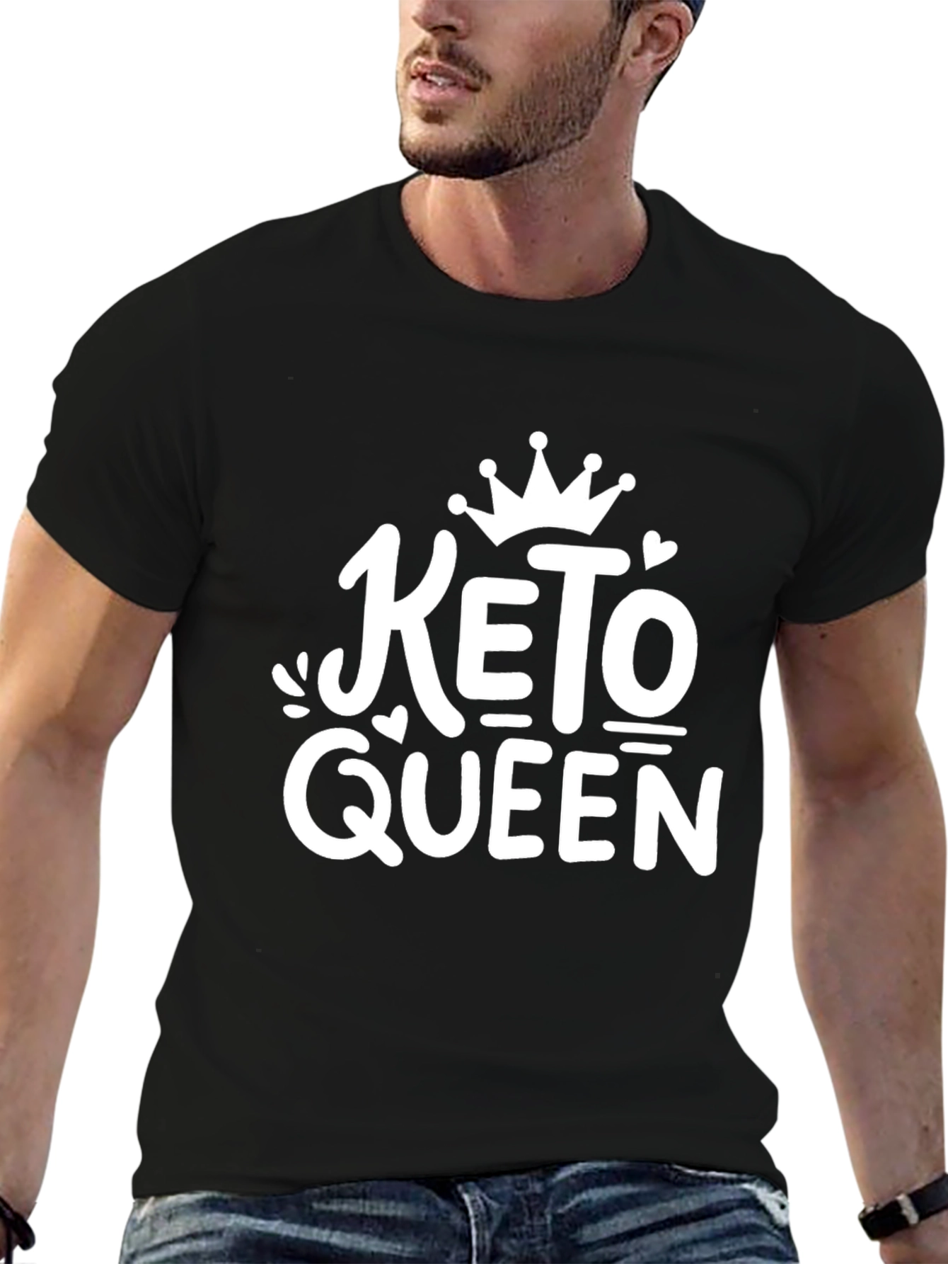 Keto Queen Graphic T-Shirt - Black Short Sleeve