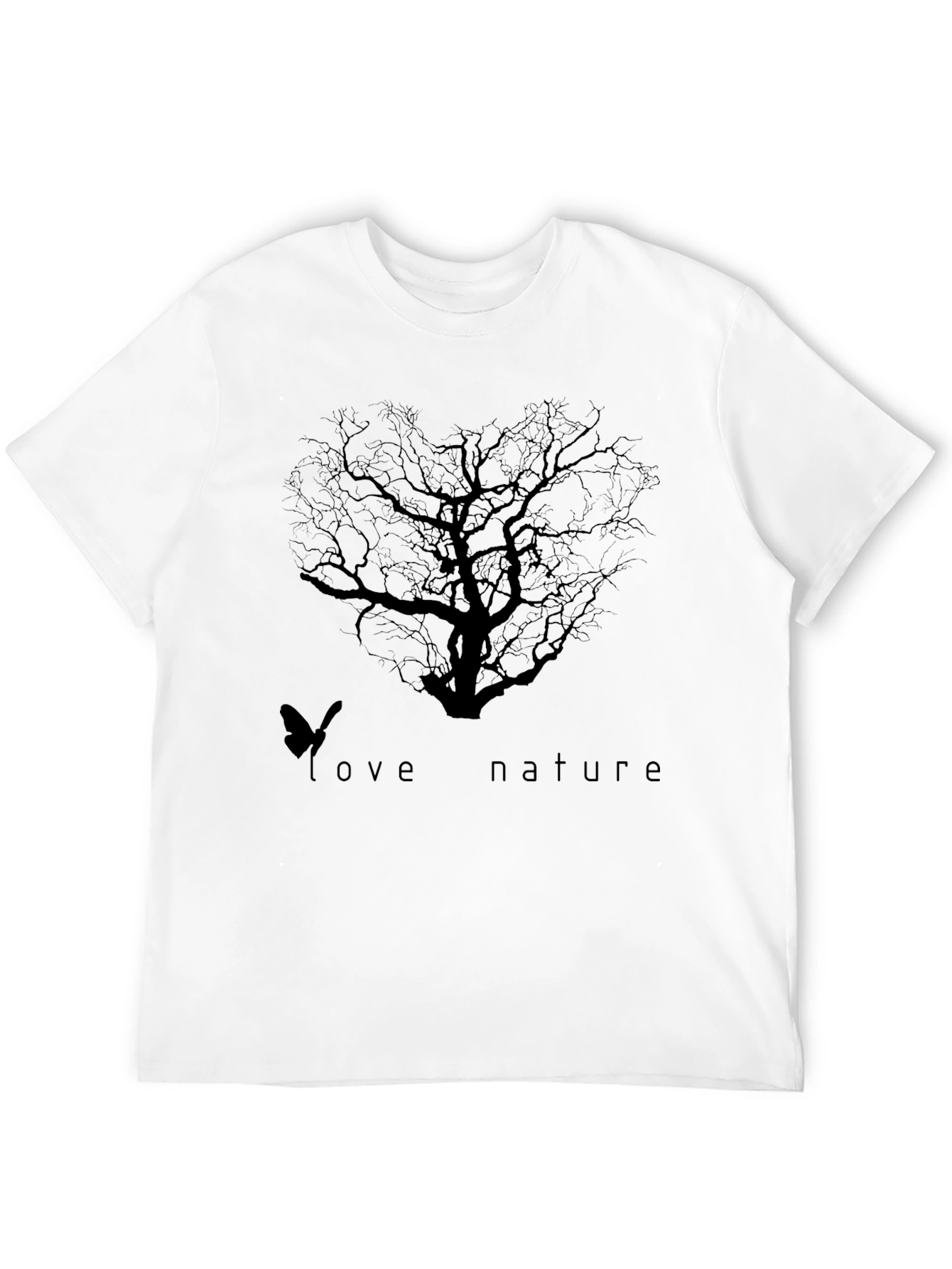 Nature Love Tree Graphic Tee - Black