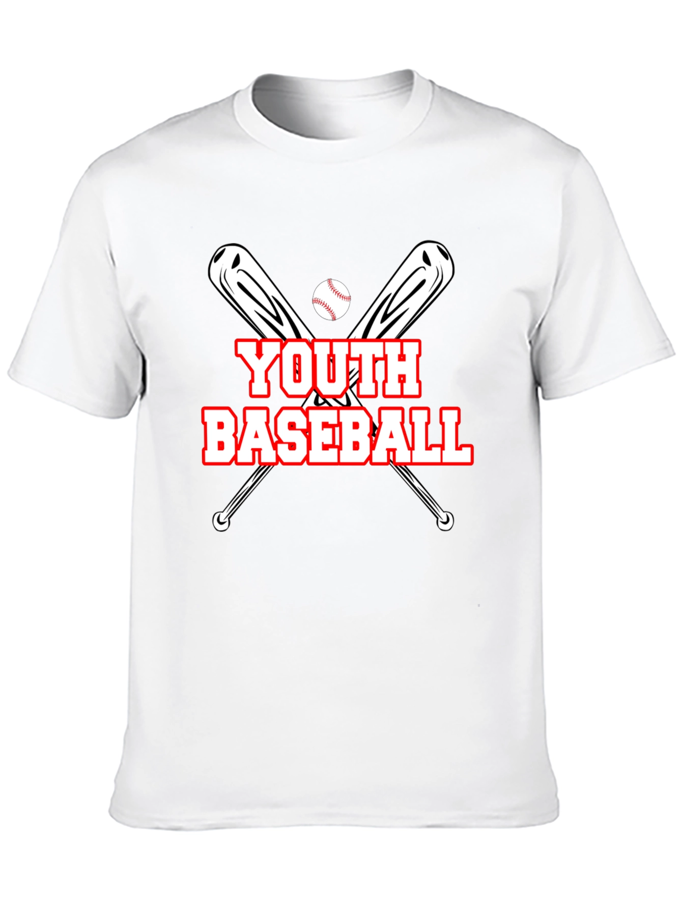 Youth Baseball Graphic T-Shirt - Black