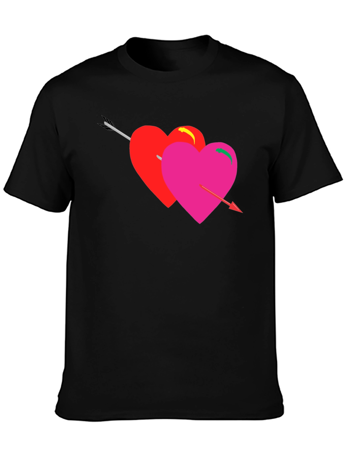 Heart Arrow Graphic Tee - Black Unisex T-Shirt