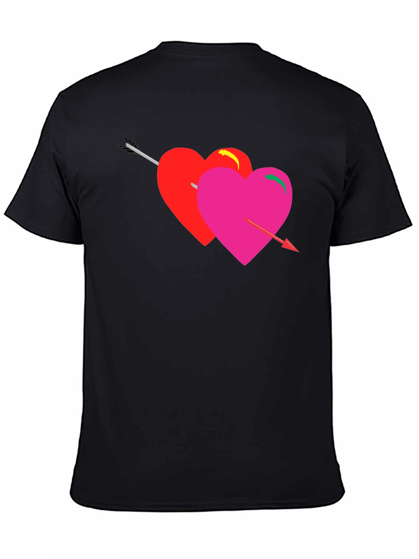 Heart Arrow Graphic Tee - Black Unisex T-Shirt