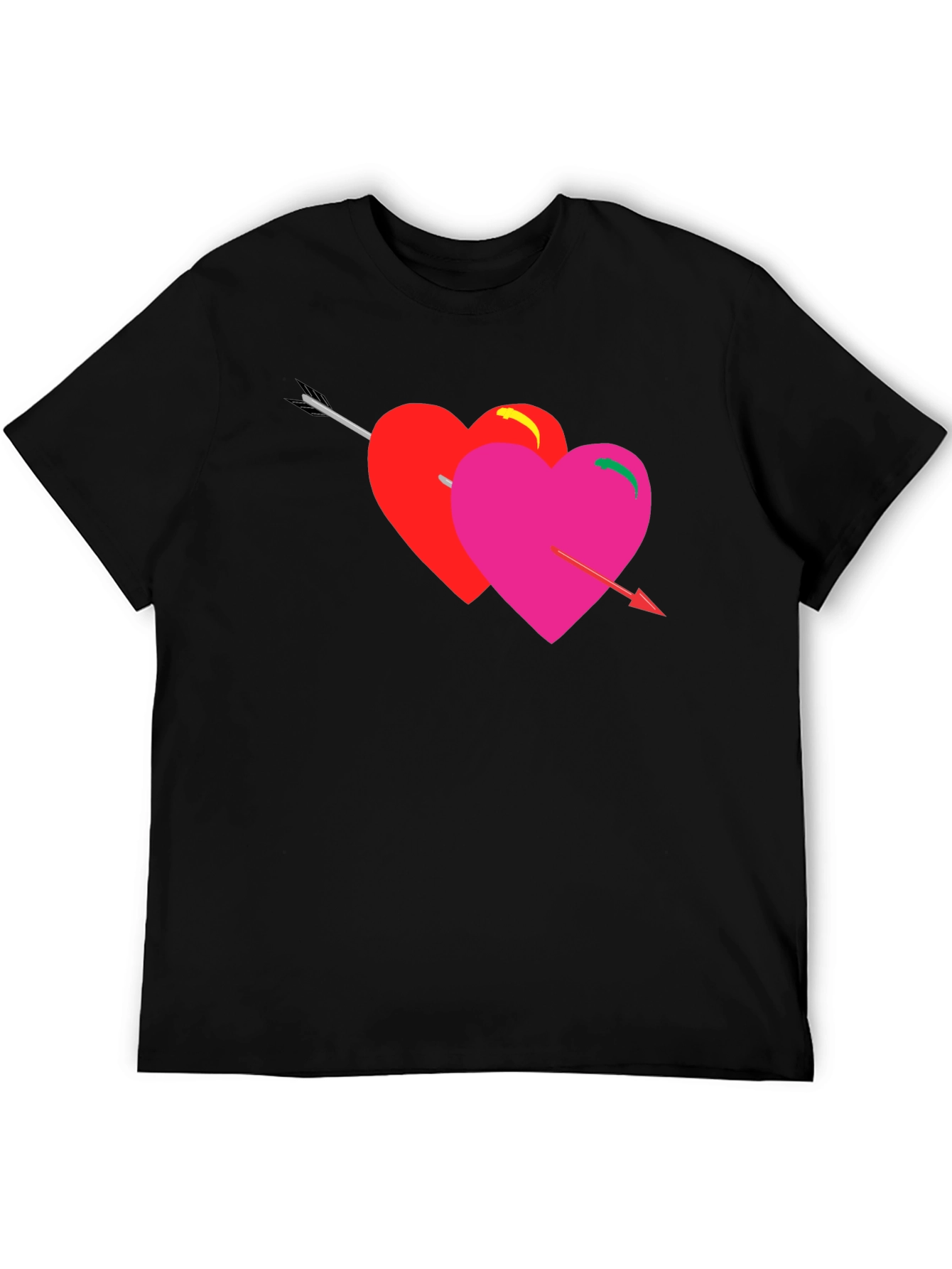 Heart Arrow Graphic Tee - Black Unisex T-Shirt