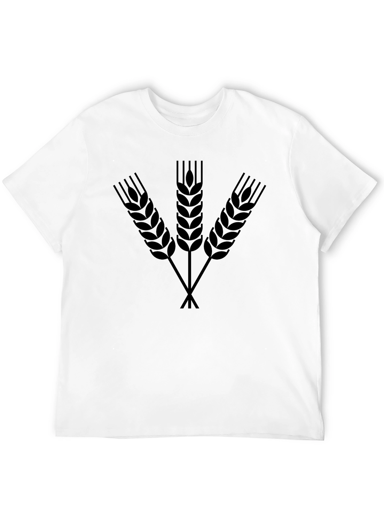 Wheat Stalk Graphic Black T-Shirt