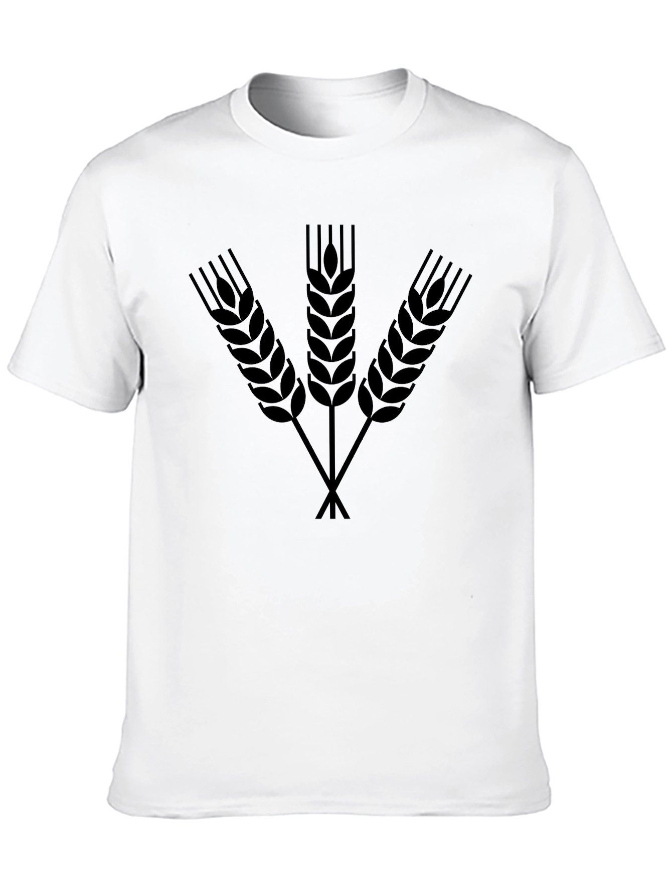 Wheat Stalk Graphic Black T-Shirt