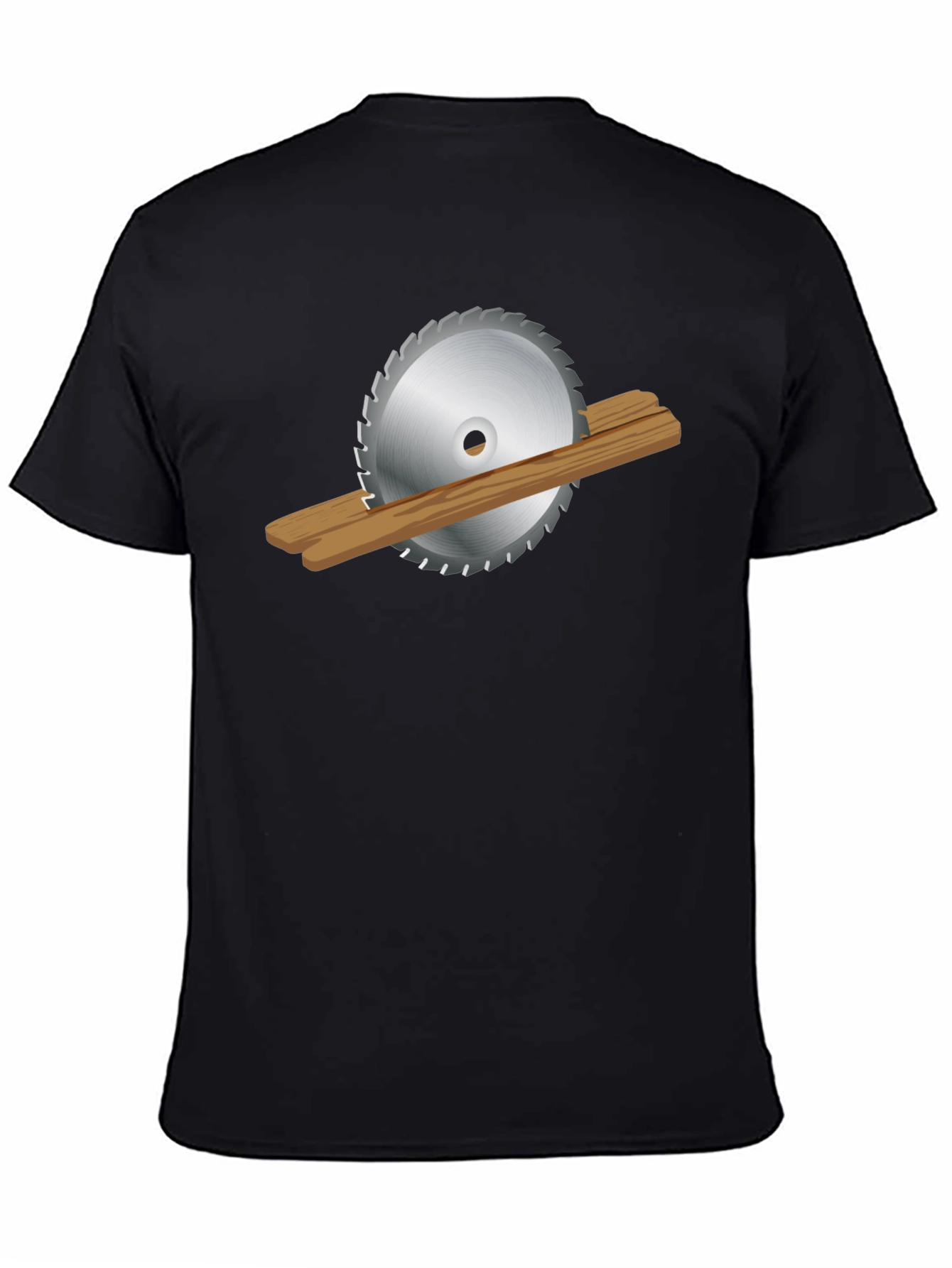 Saw Blade Cutting Wood Graphic T-Shirt