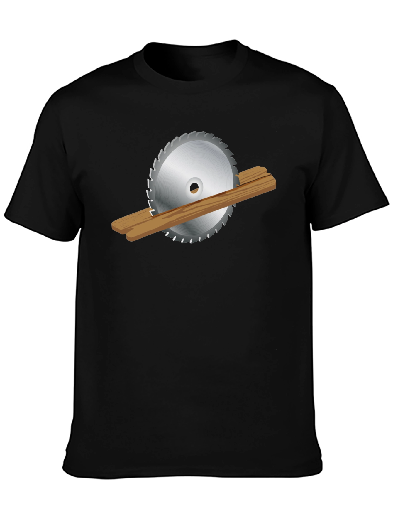 Saw Blade Cutting Wood Graphic T-Shirt