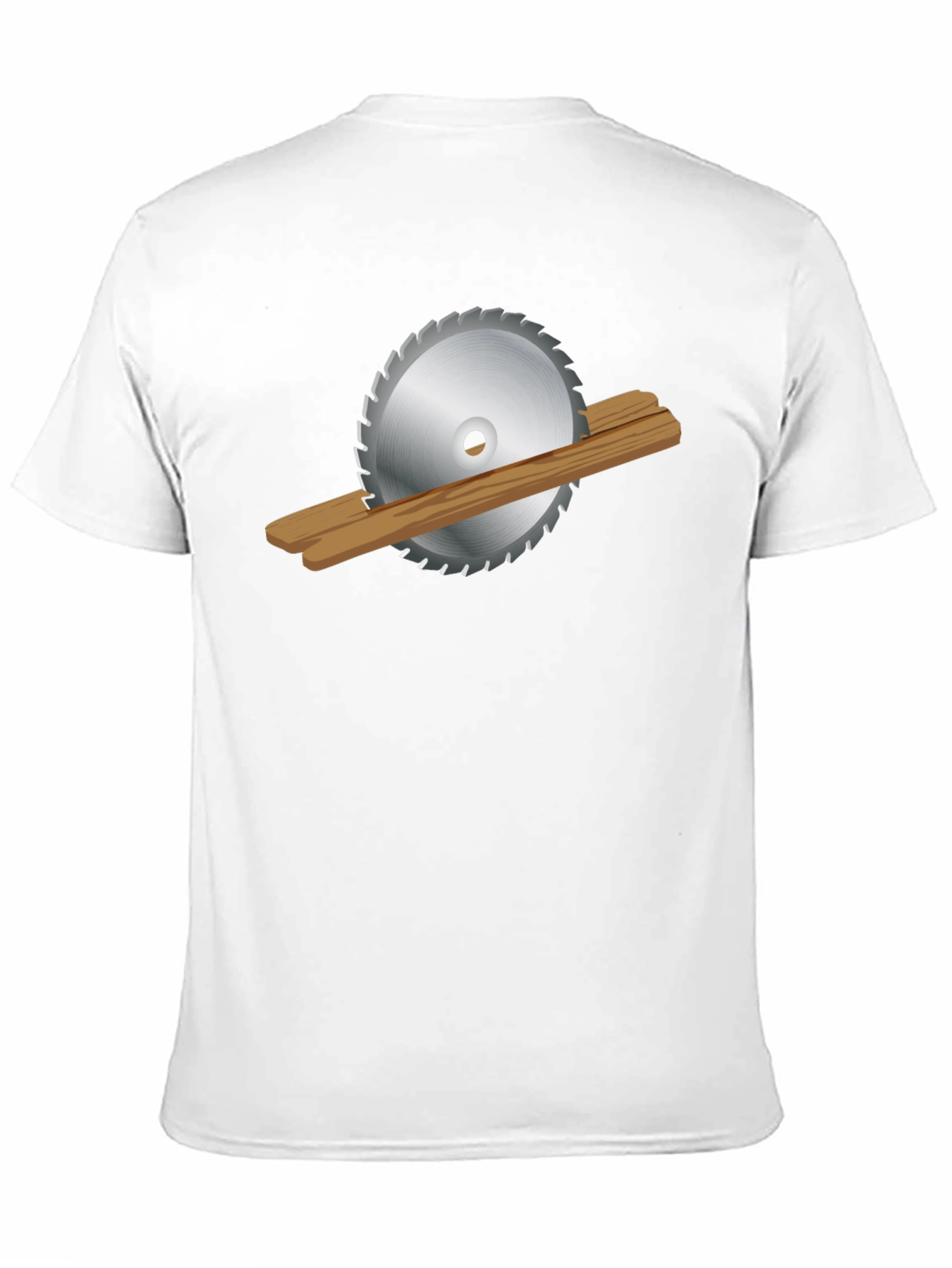 Saw Blade Cutting Wood Graphic T-Shirt