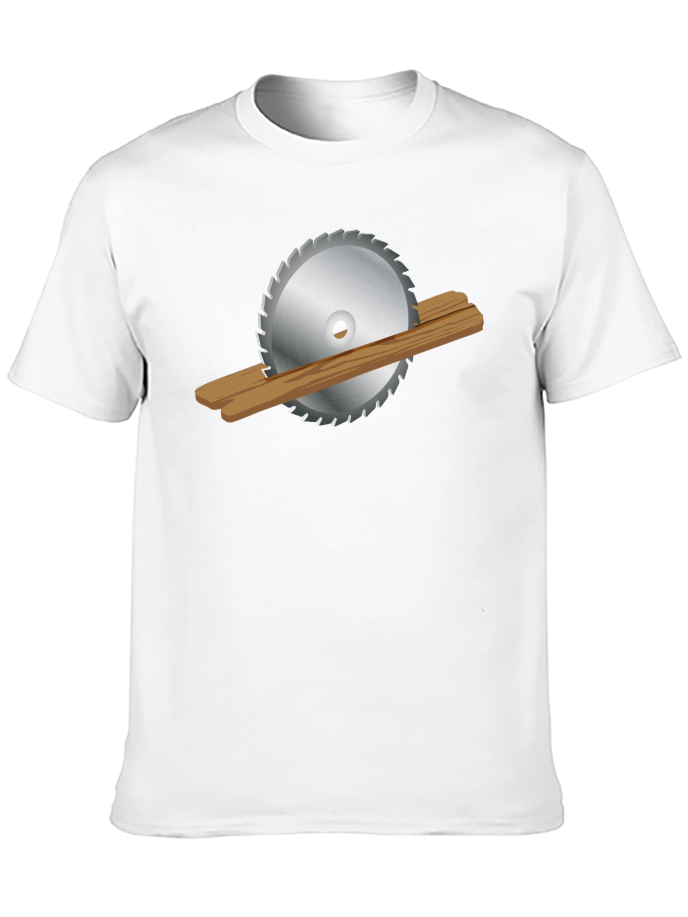 Saw Blade Cutting Wood Graphic T-Shirt