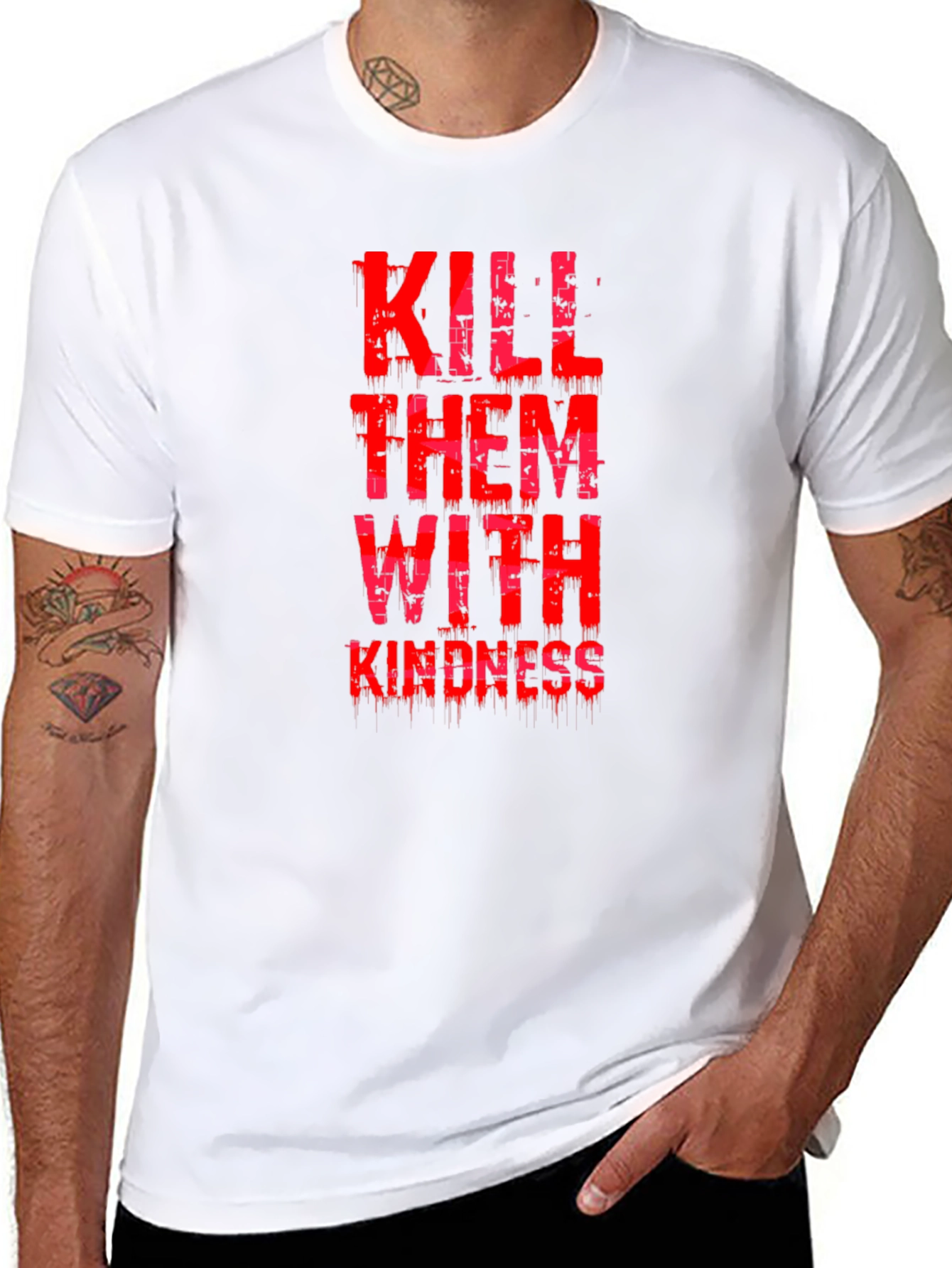 Kill Them With Kindness Black Graphic Tee
