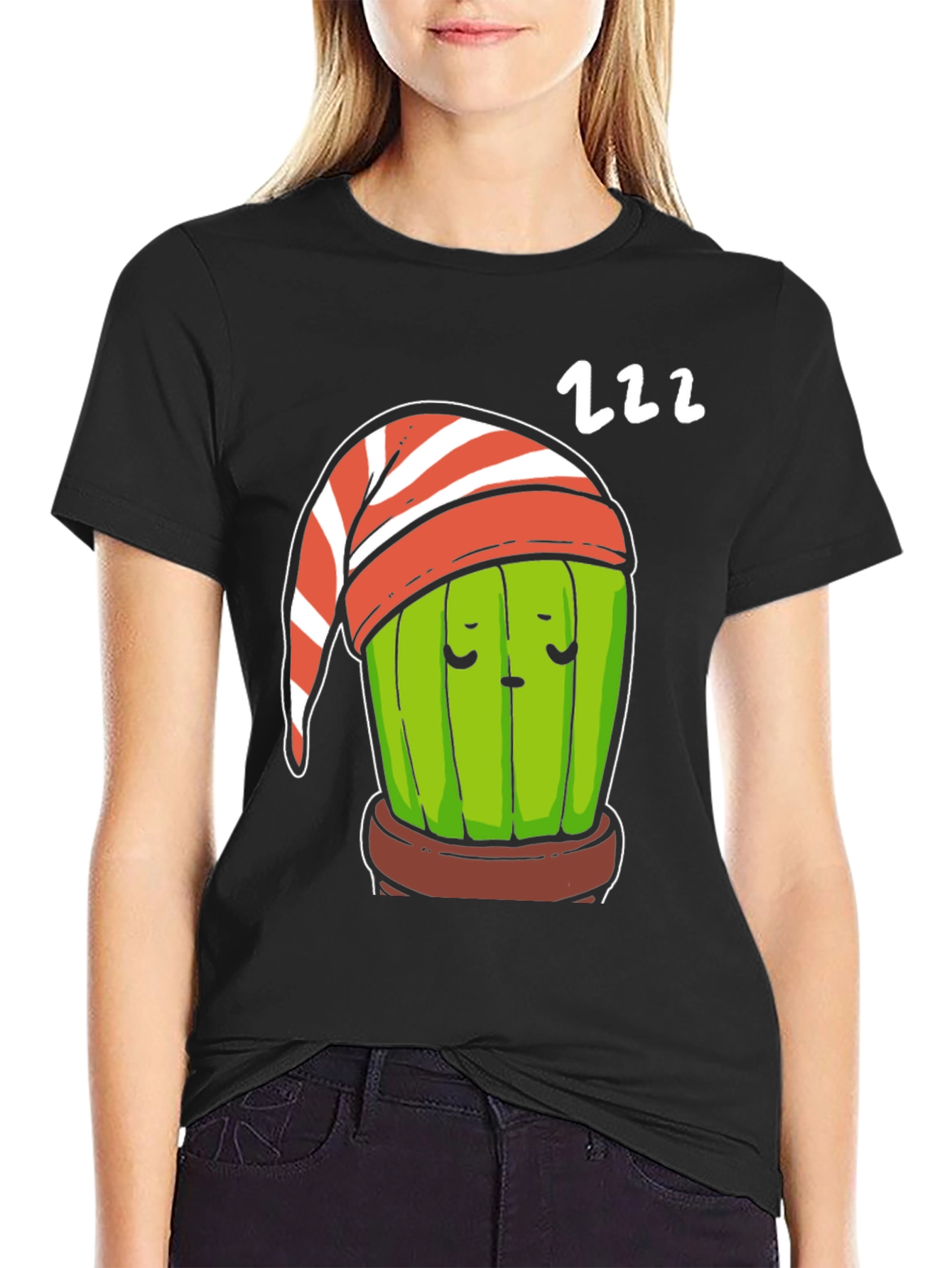 Sleeping Cactus T-Shirt: Cozy and Cute!