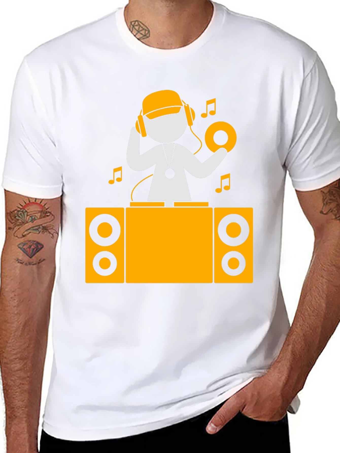 DJ Graphic T-Shirt - Turntable Design