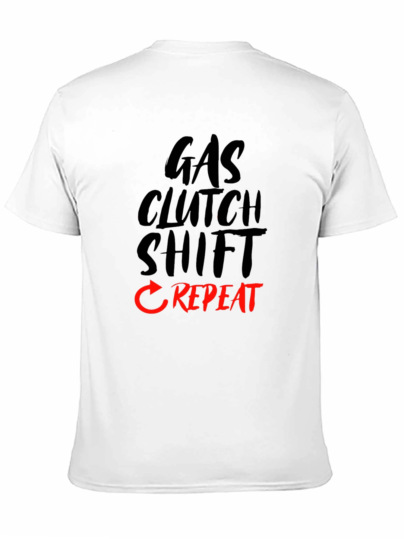 Gas Clutch Shift Repeat Black T-Shirt