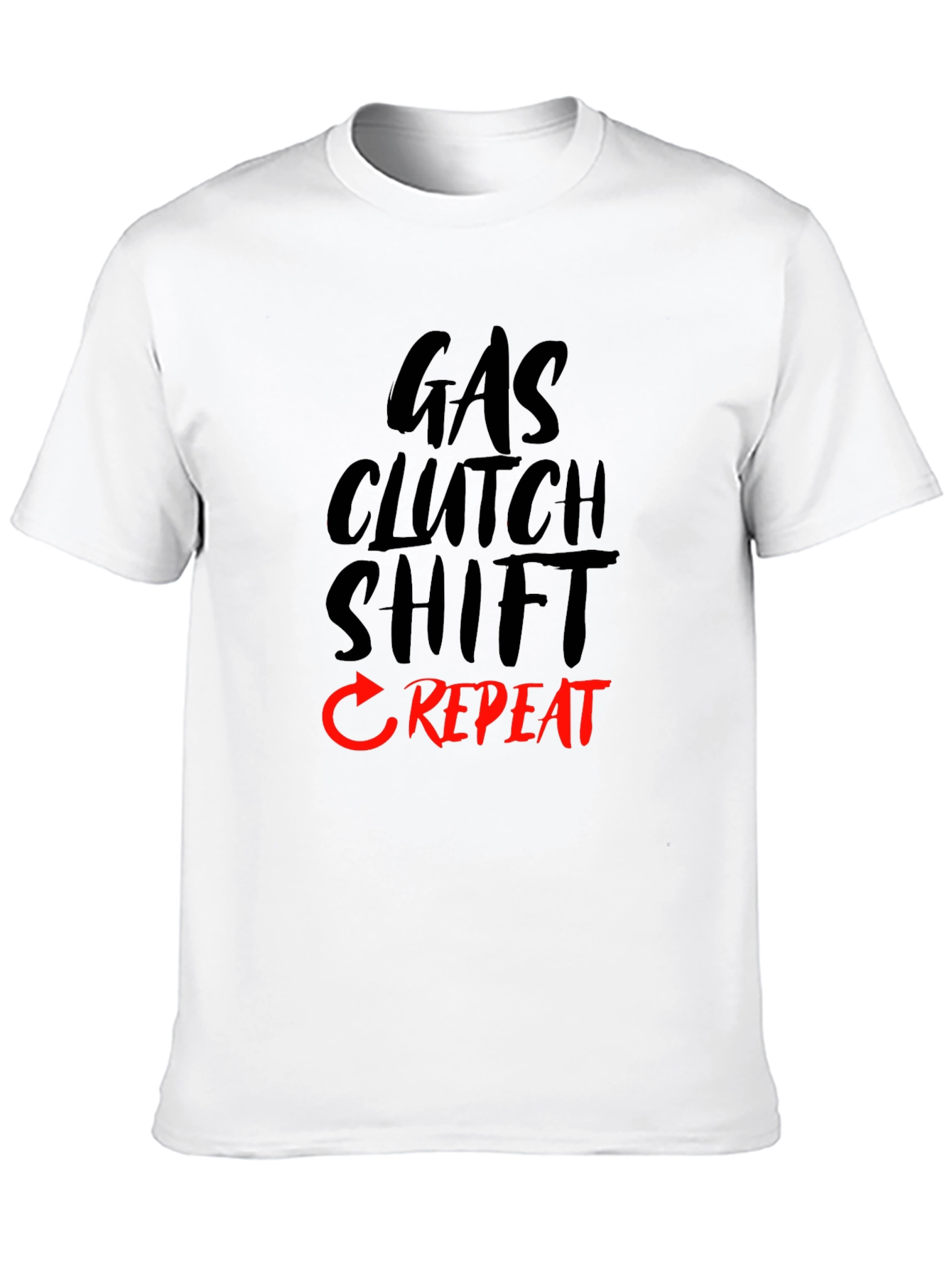 Gas Clutch Shift Repeat Black T-Shirt